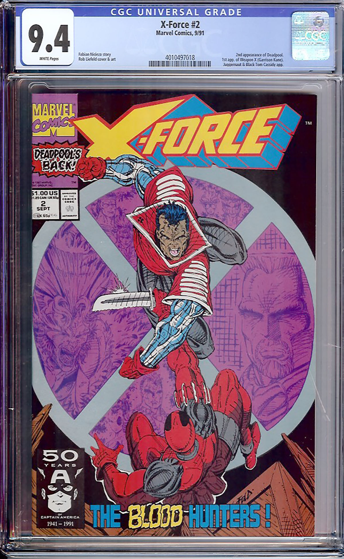 X-Force #2 CGC 9.4 w