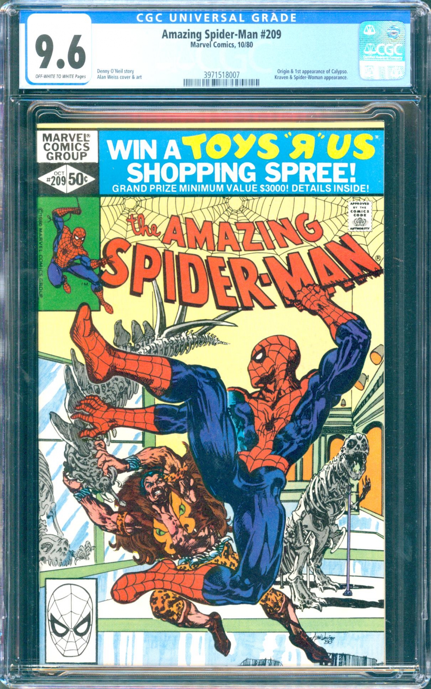 Amazing Spider-Man #209 CGC 9.6 ow/w