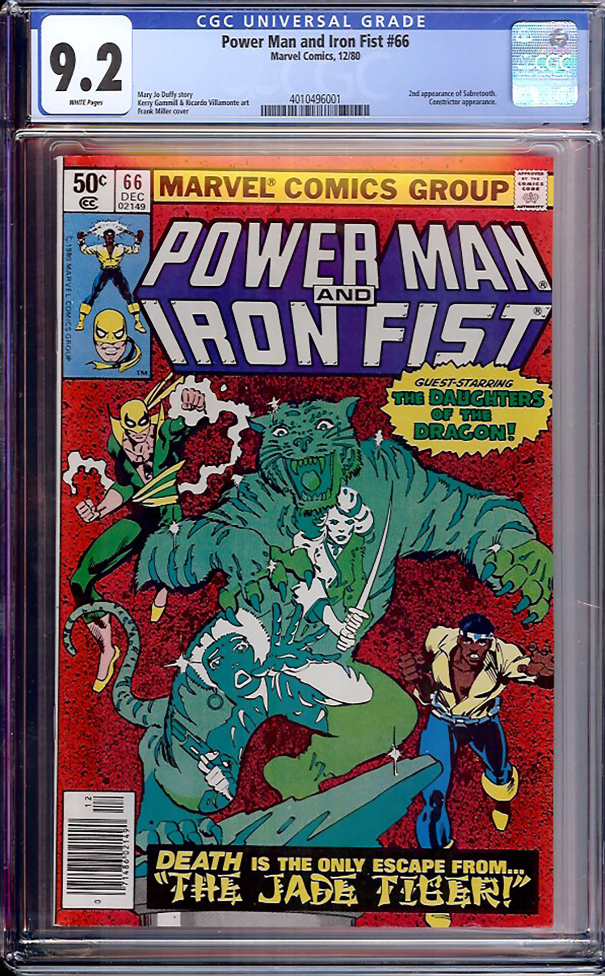 Power Man And Iron Fist #66 CGC 9.2 w