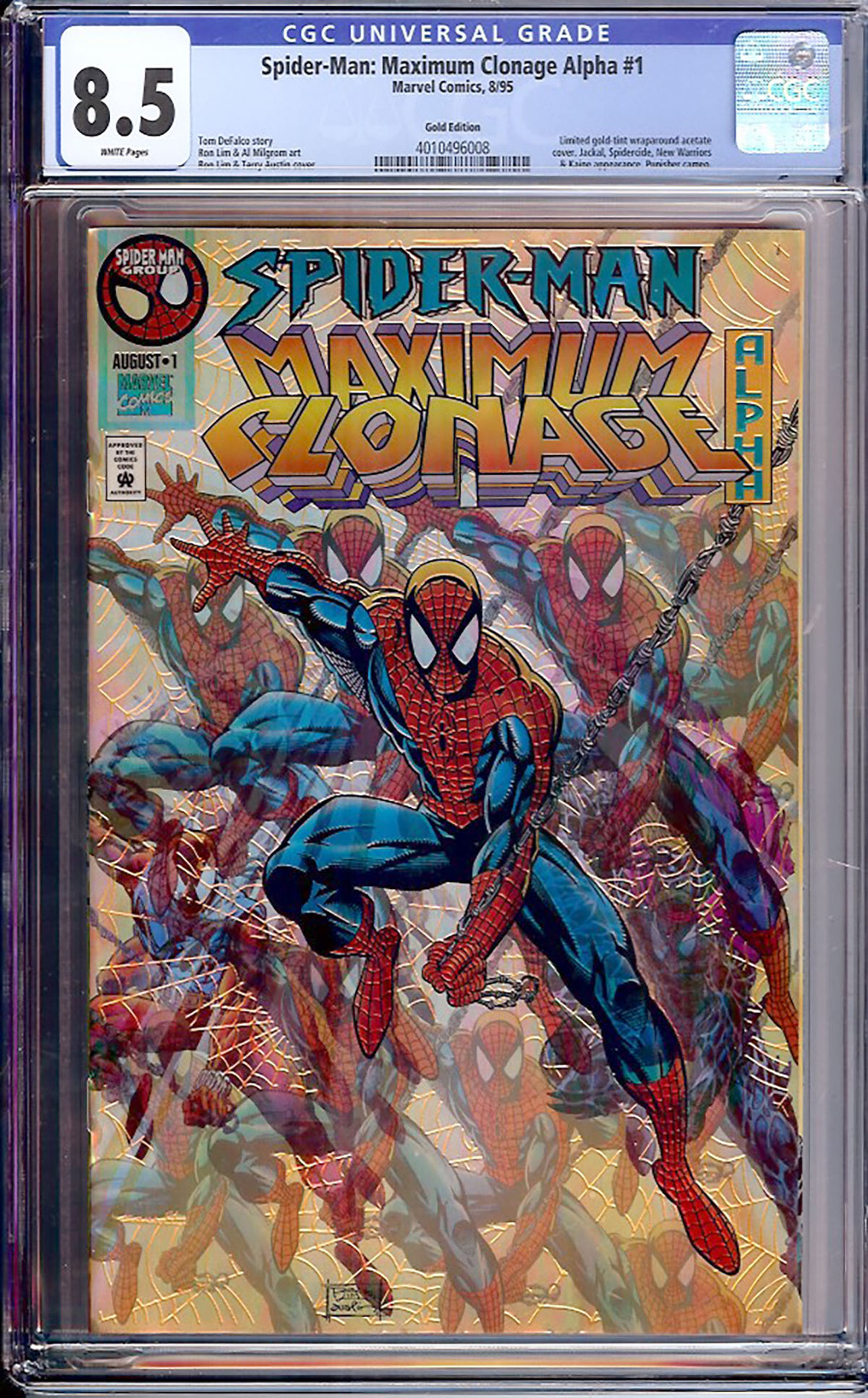 Spider-Man: Maximum Clonage Alpha #1 CGC 8.5 w Gold Edition