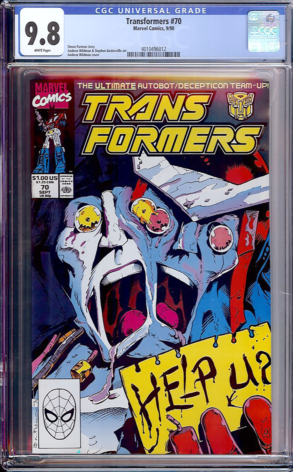 Transformers #70 CGC 9.8 w