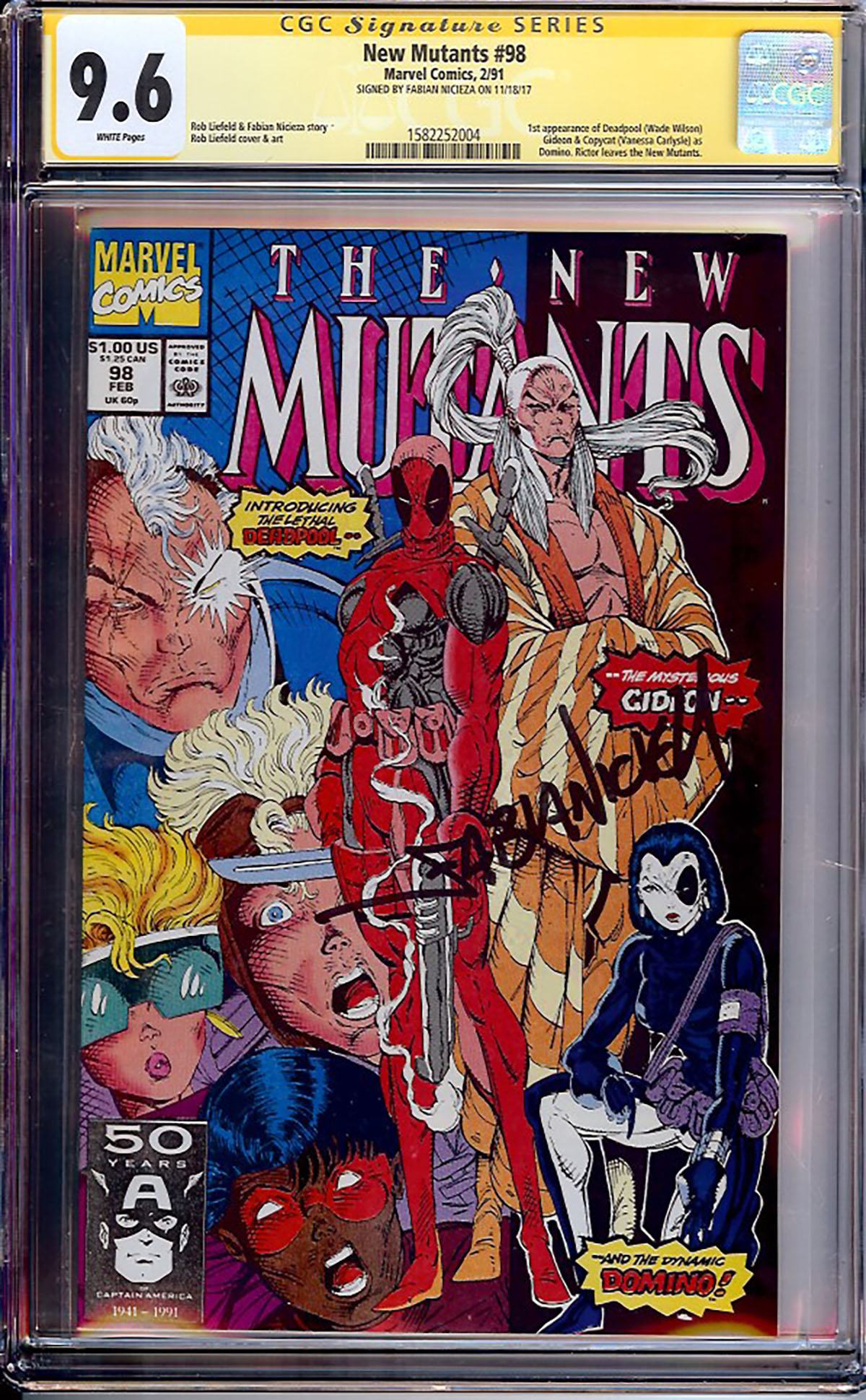 New Mutants #98 CGC 9.6 w CGC Signature SERIES