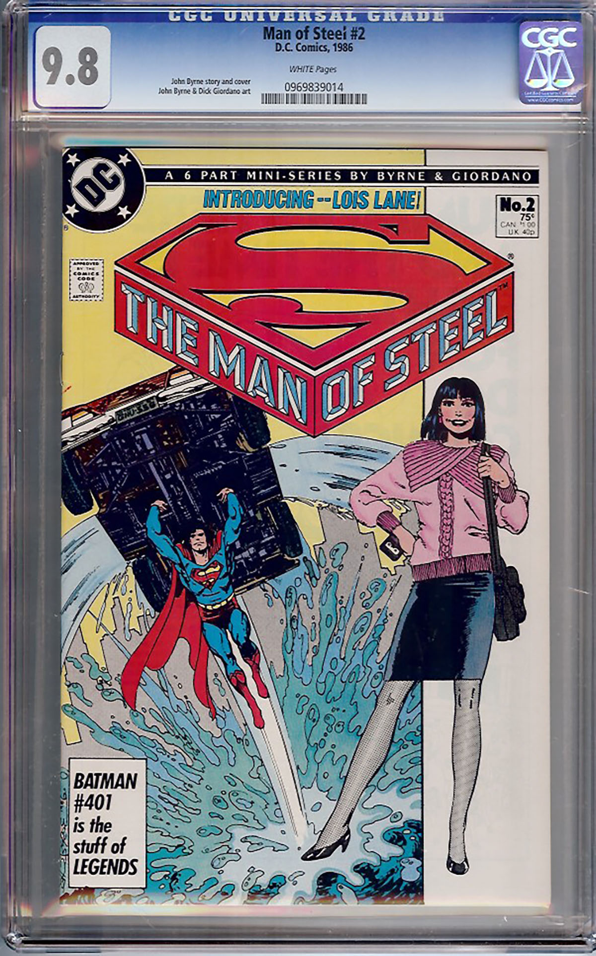 Man of Steel #2 CGC 9.8 w