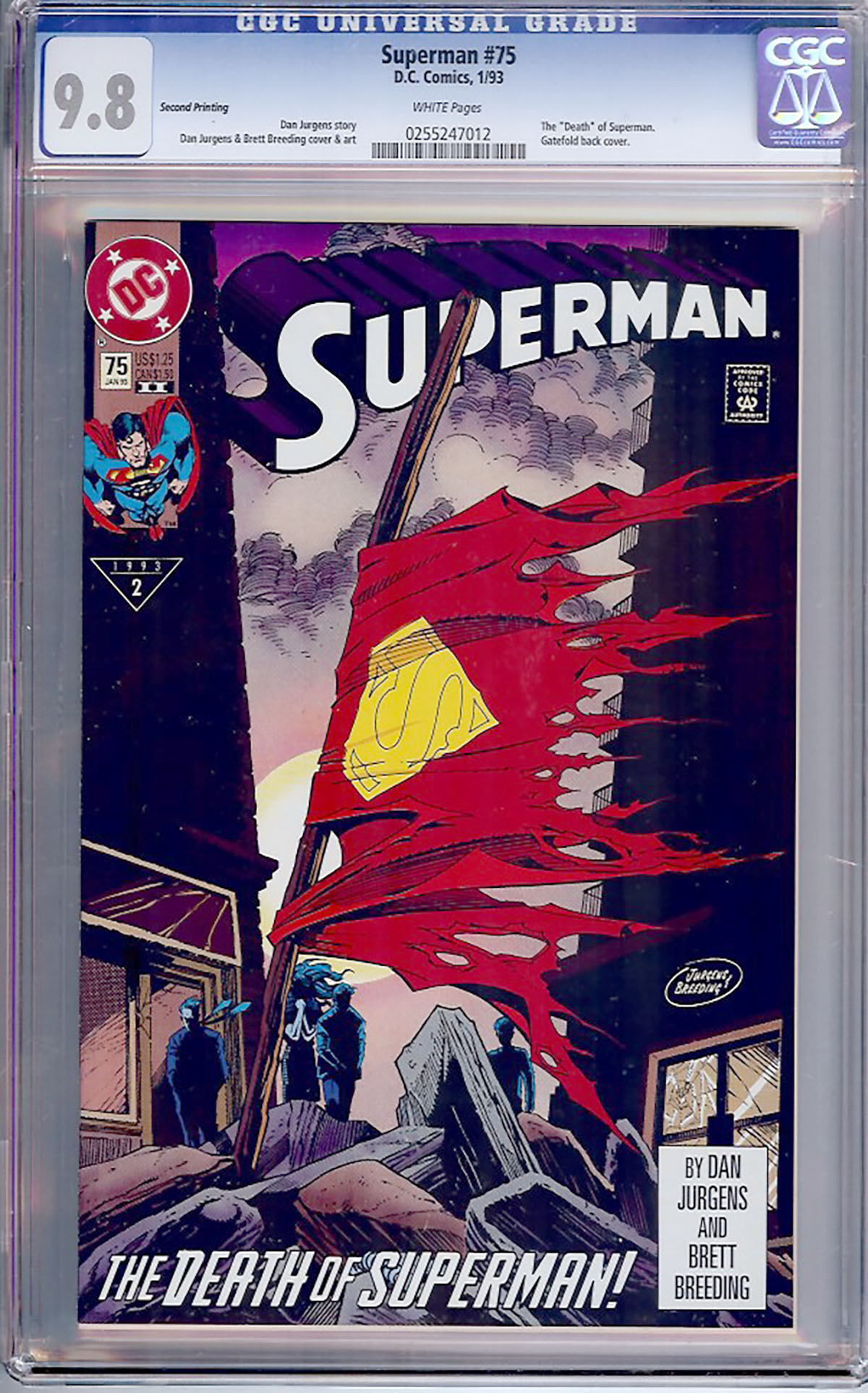 Superman #75 CGC 9.8 w 2nd Printing