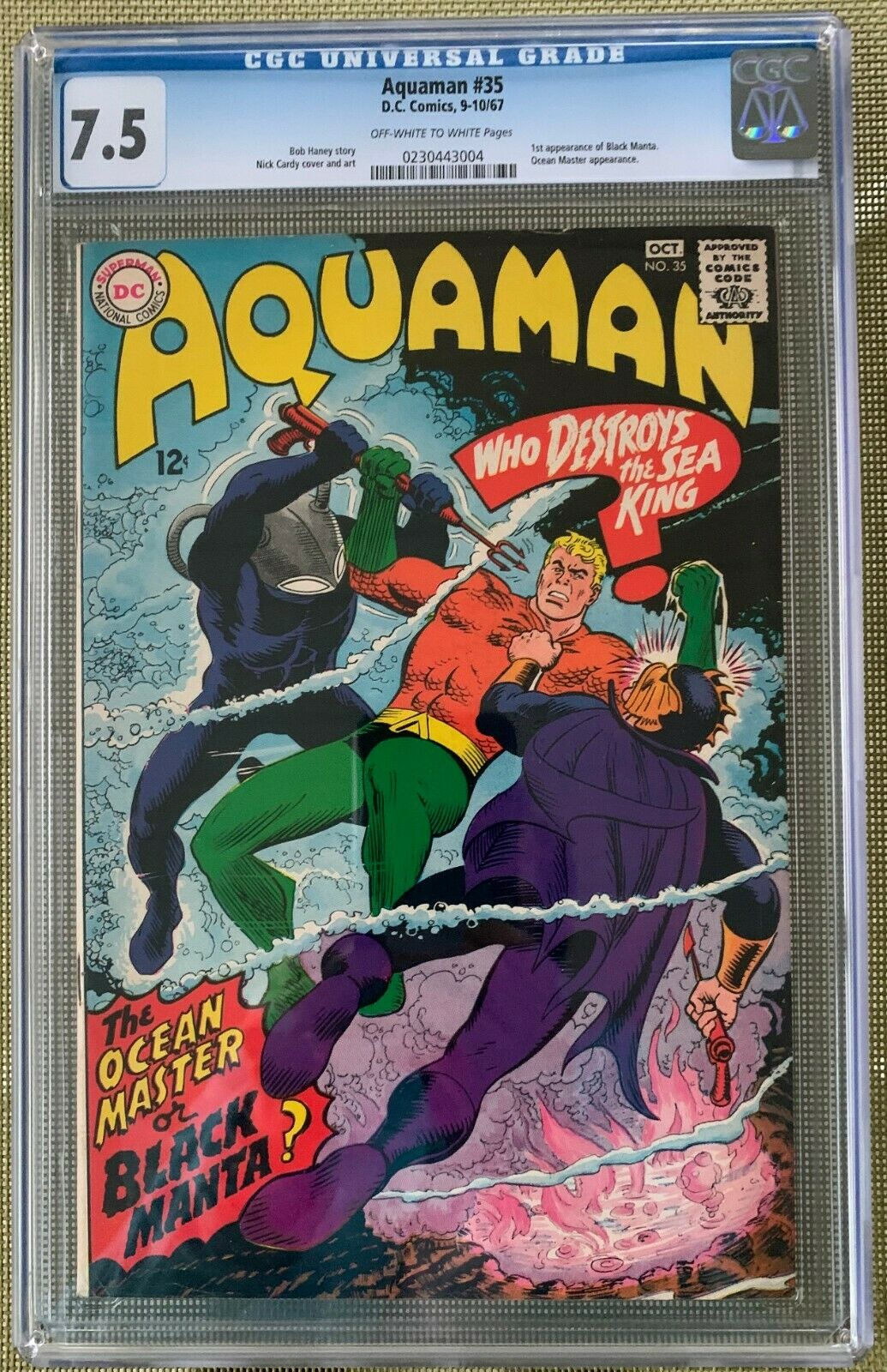 Aquaman #35 CGC 7.5 ow/w