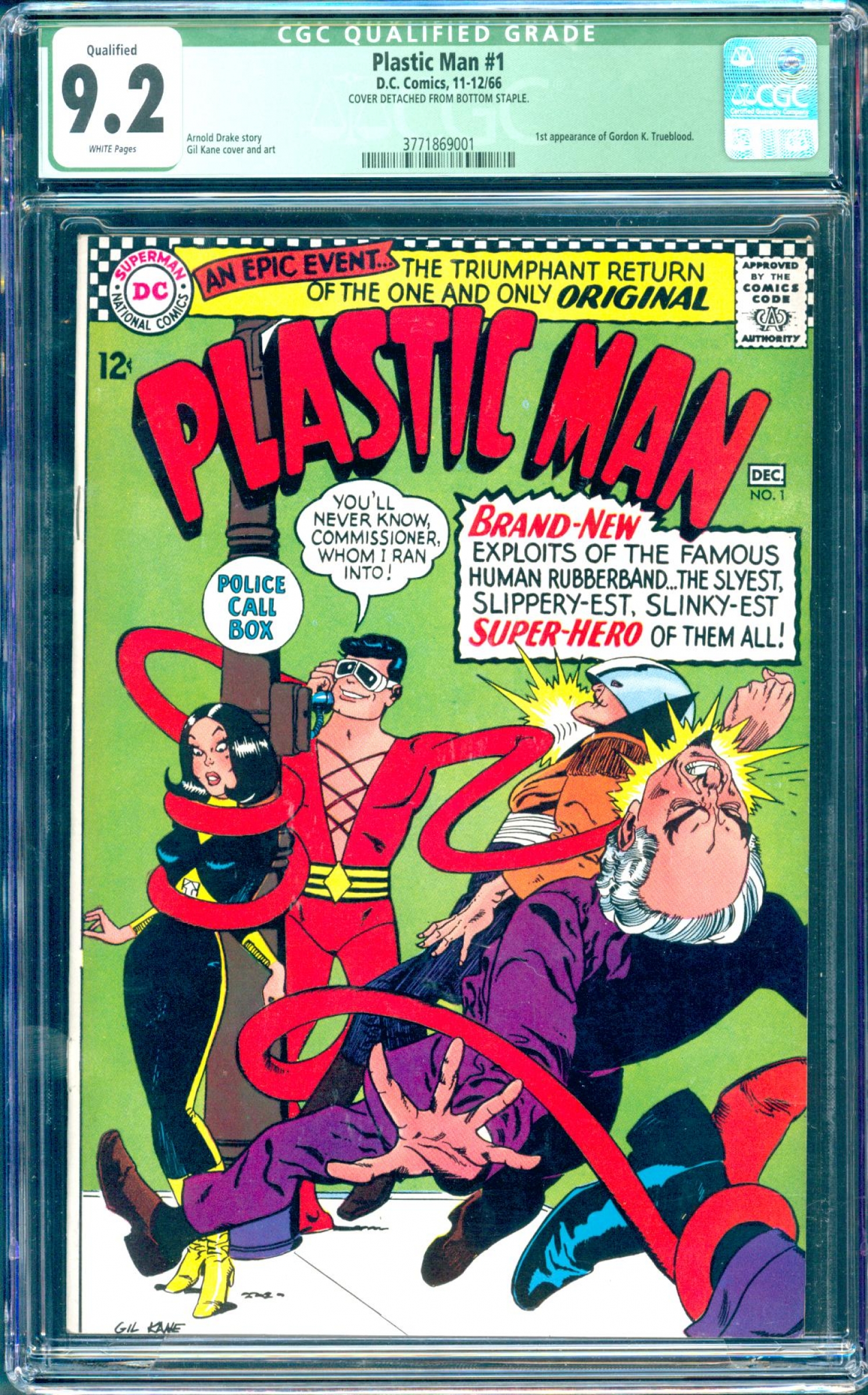 Plastic Man #1 CGC 9.2 w