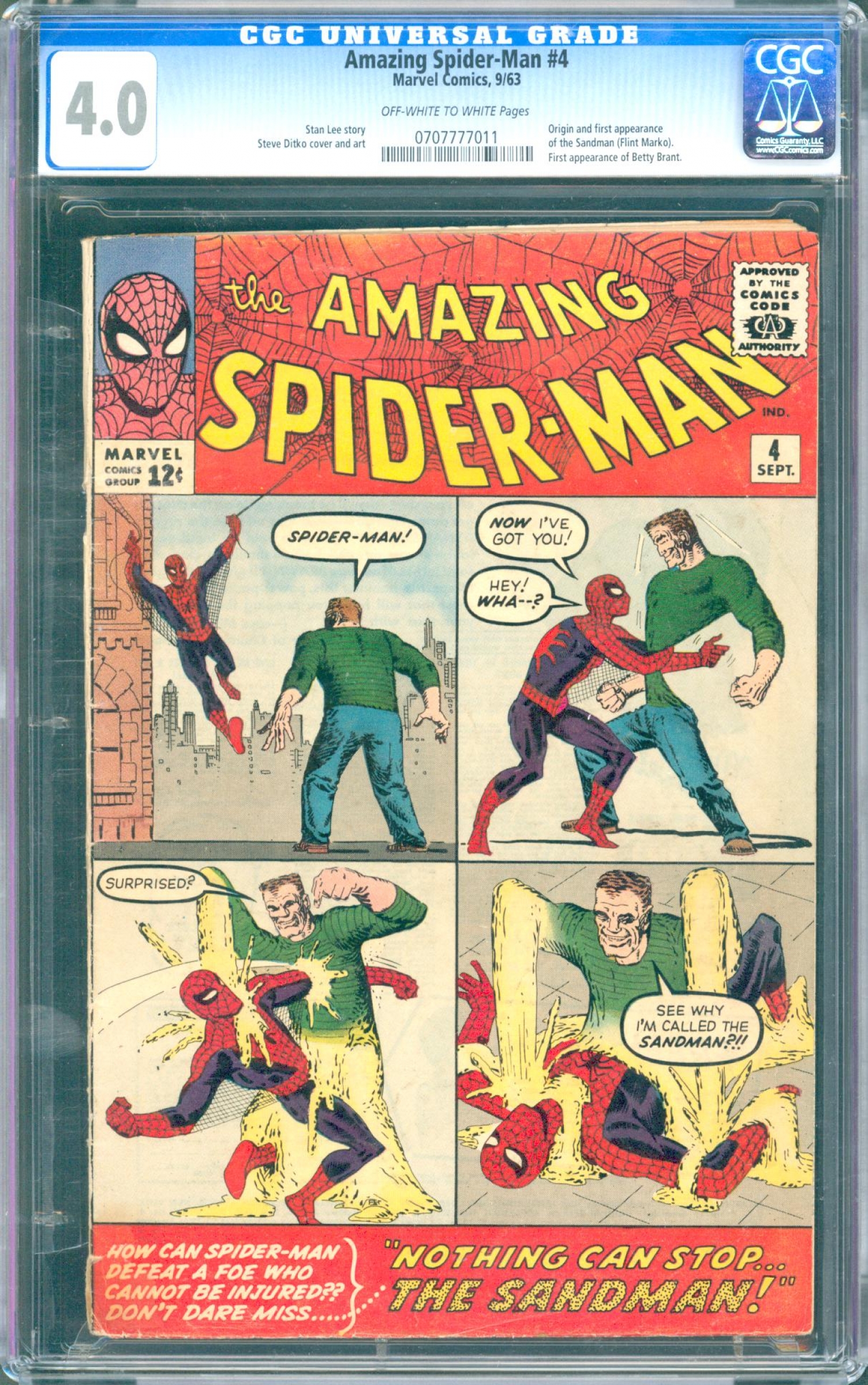 Amazing Spider-Man #4 CGC 4.0 ow/w