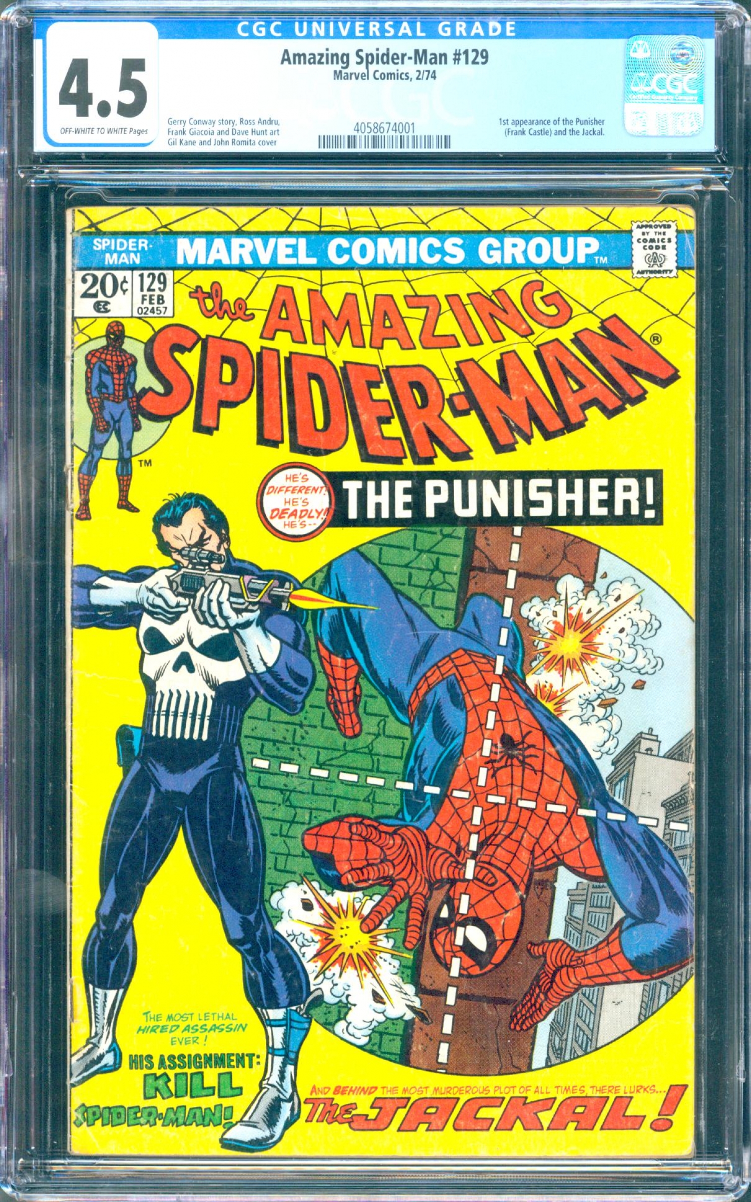 Amazing Spider-Man #129 CGC 4.5 ow/w