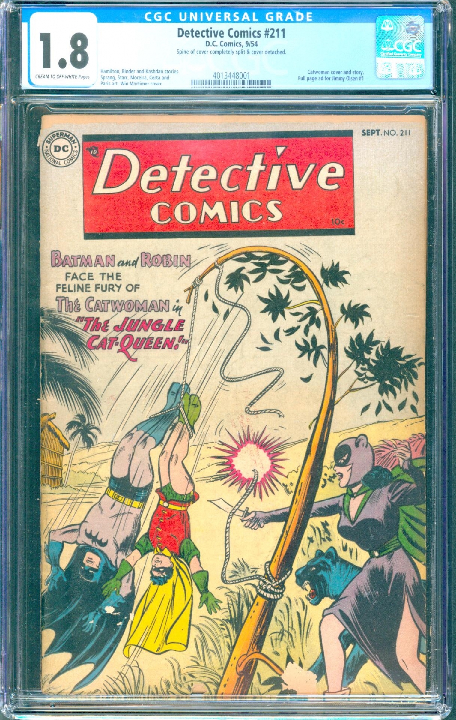 Detective Comics #211 CGC 1.8 cr/ow
