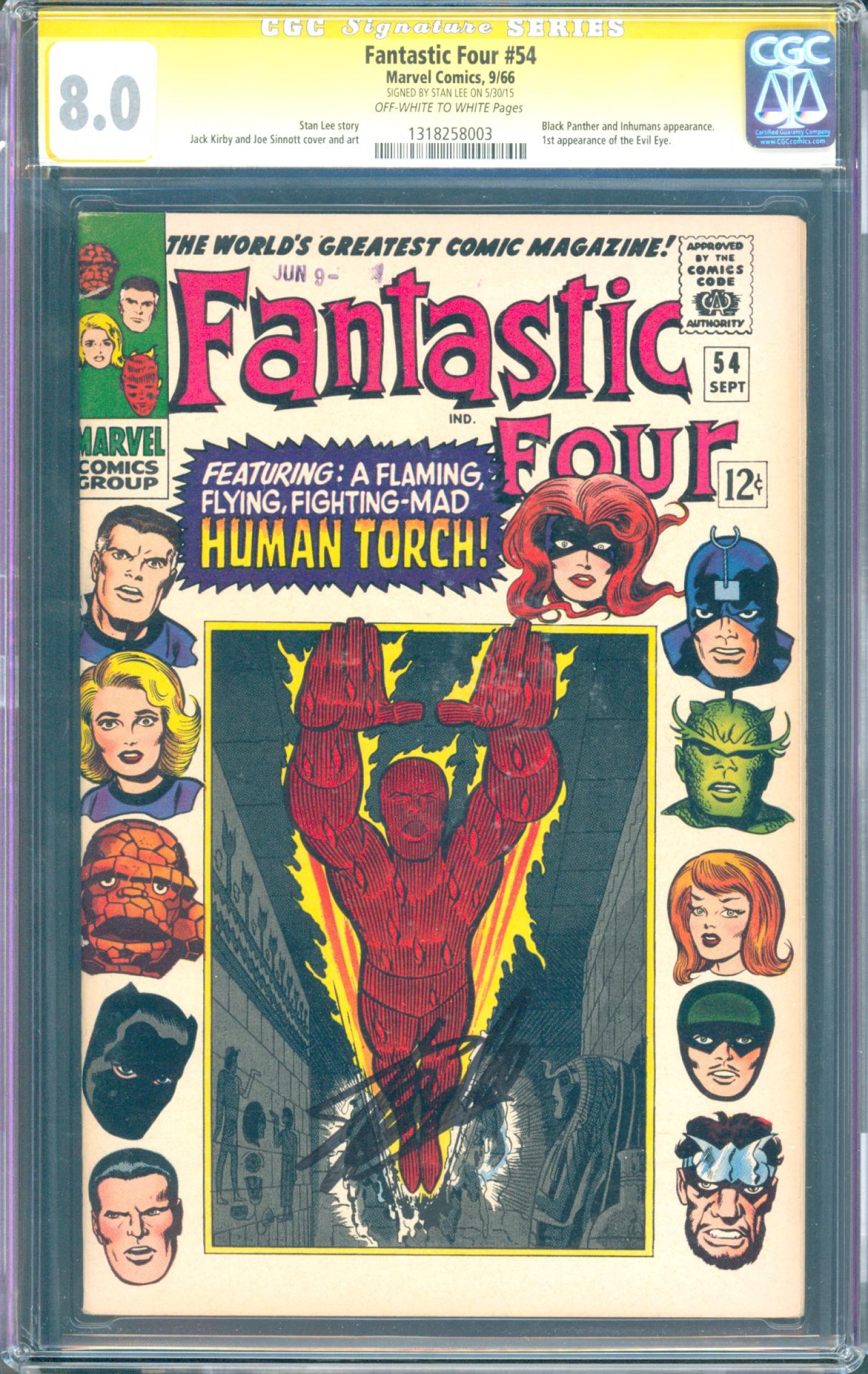 Fantastic Four #54 CGC 8.0 ow/w CGC Signature SERIES