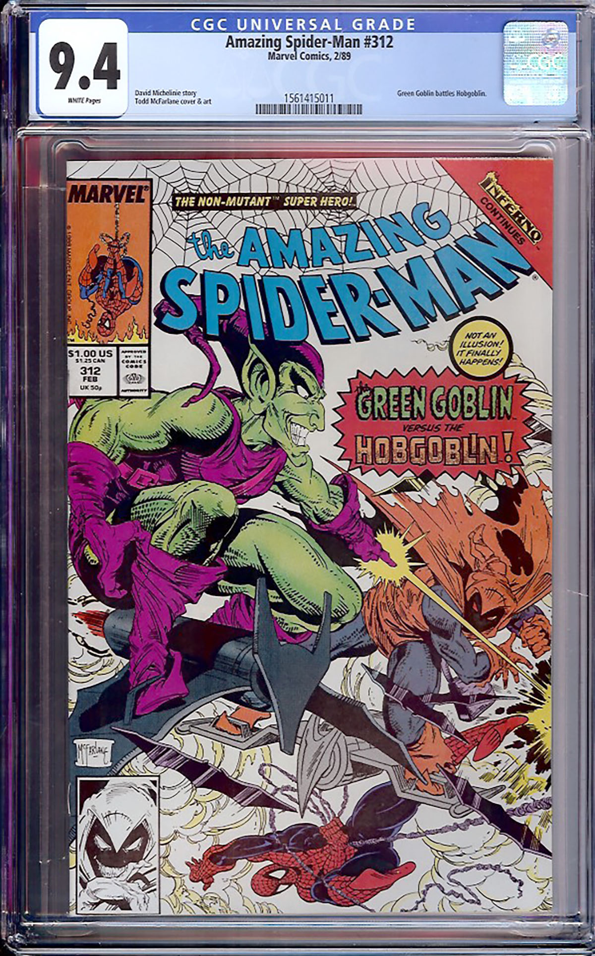 Amazing Spider-Man #312 CGC 9.4 w