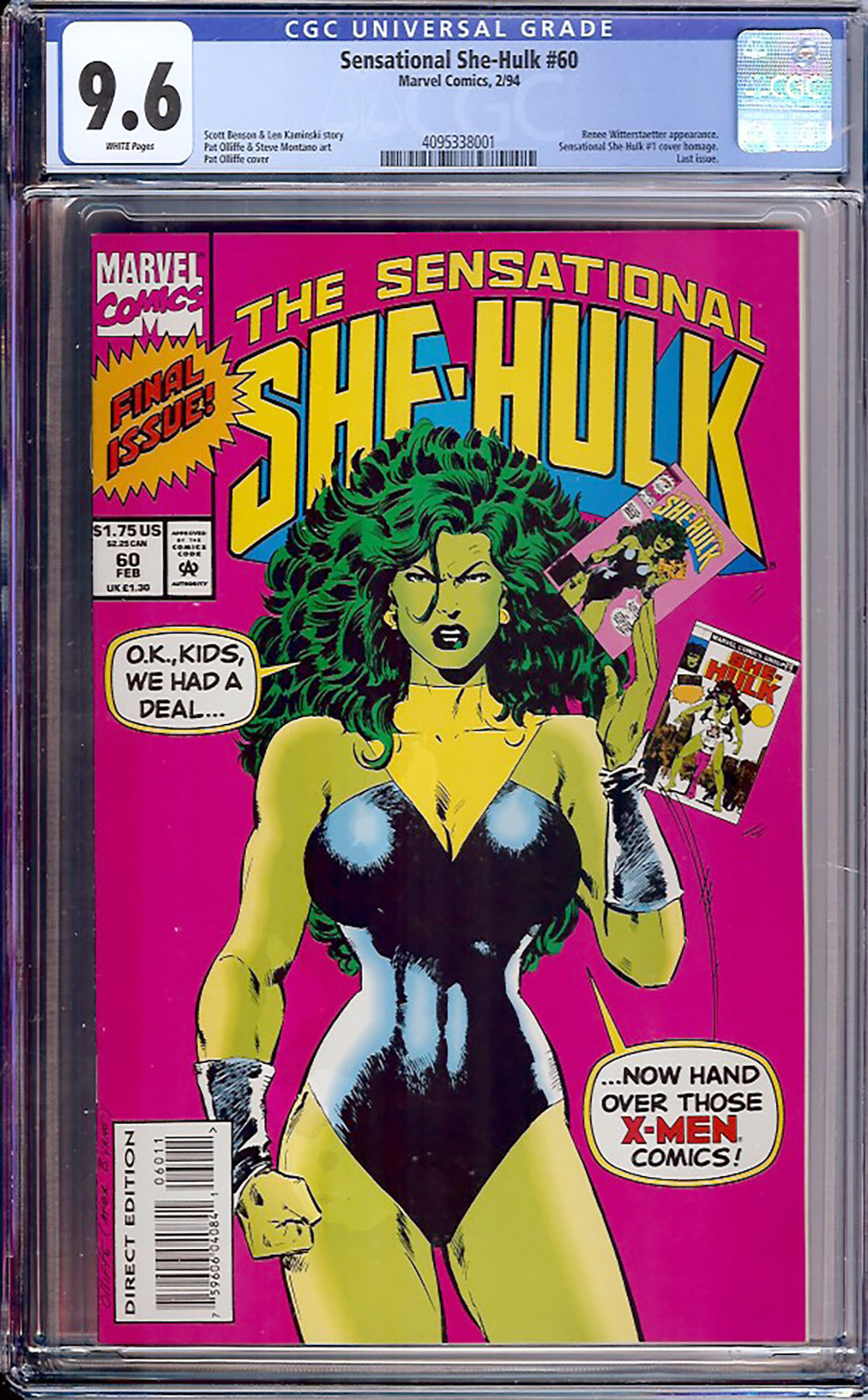 Sensational She-Hulk #60 CGC 9.6 w