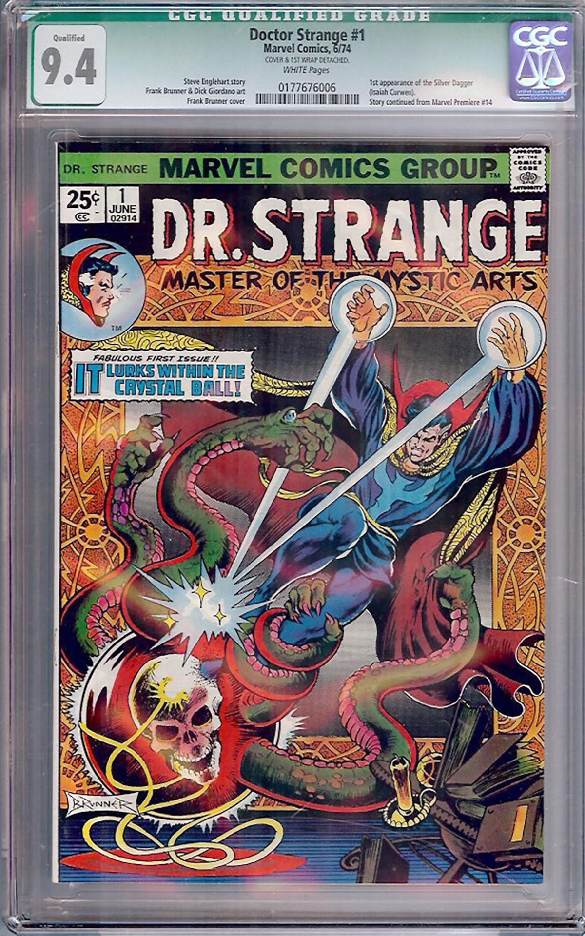 Doctor Strange #1 CGC 9.4 w // Auction // Pedigree Comics