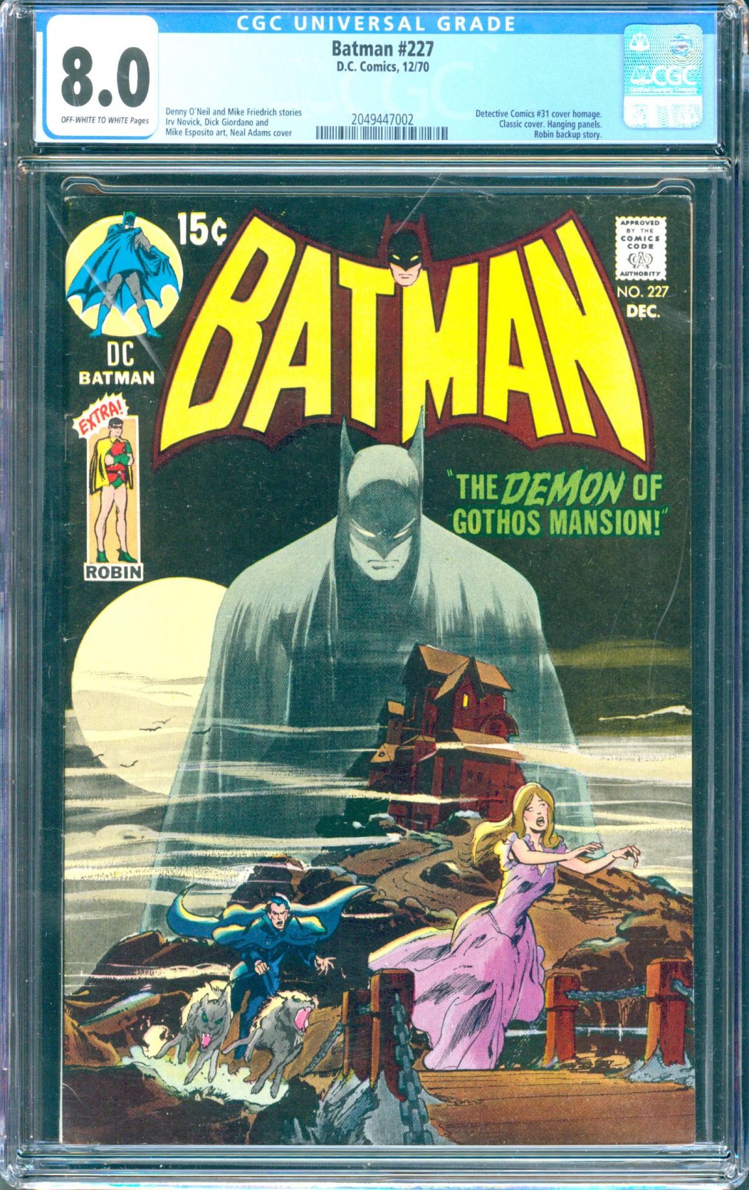 Batman #227 CGC 8.0 ow/w