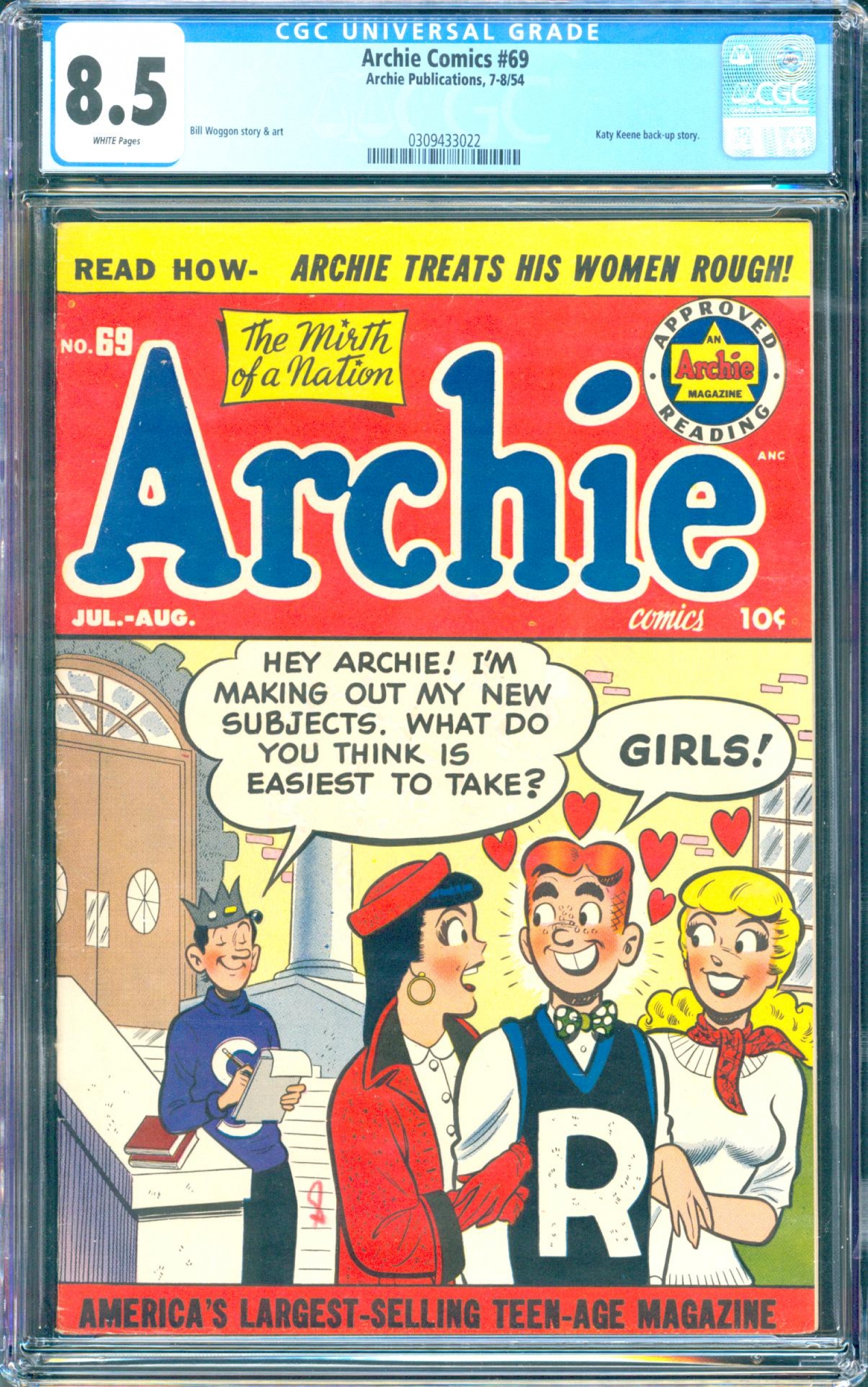 Archie Comics #69 CGC 8.5 w