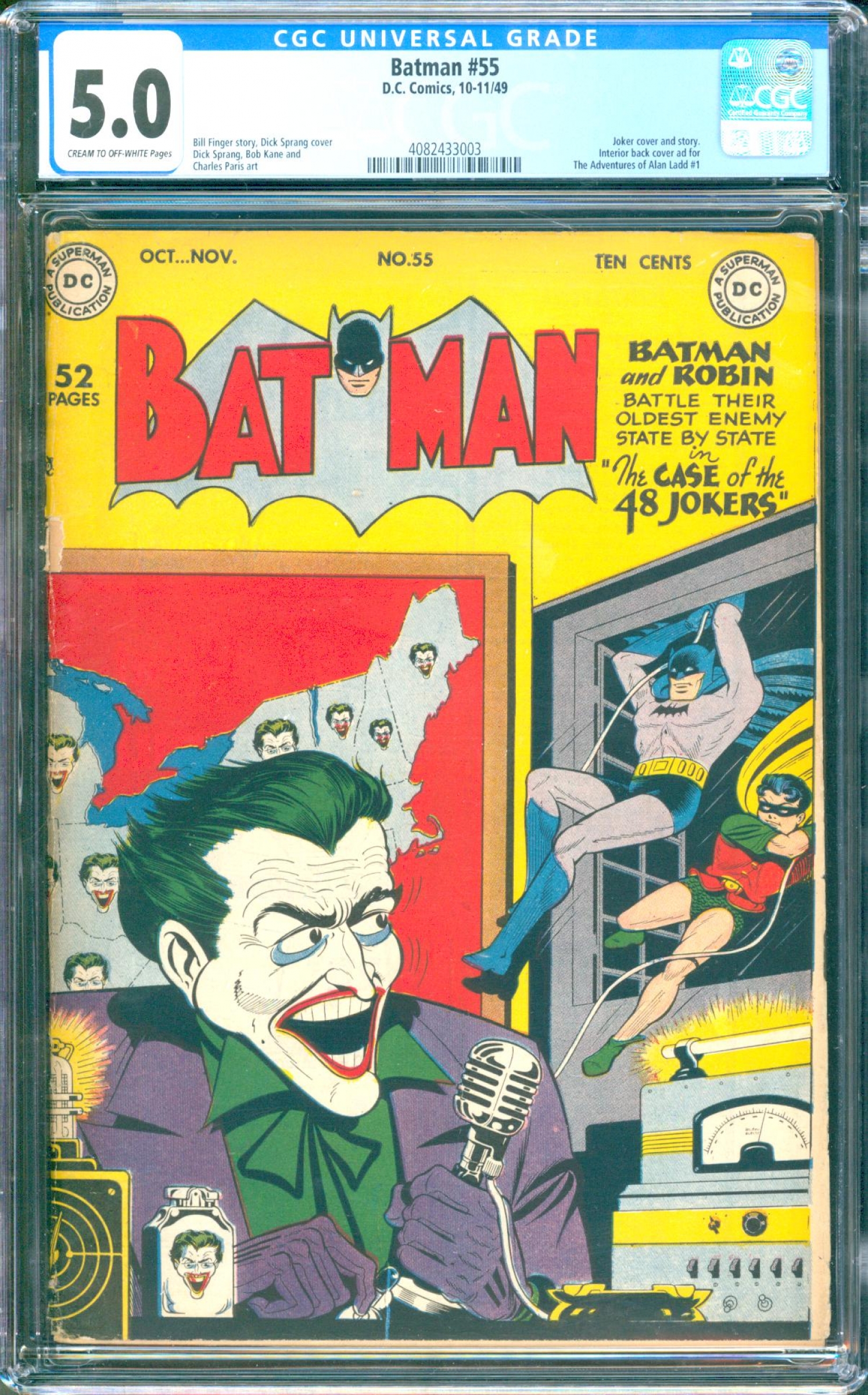 Batman #55 CGC 5.0 cr/ow