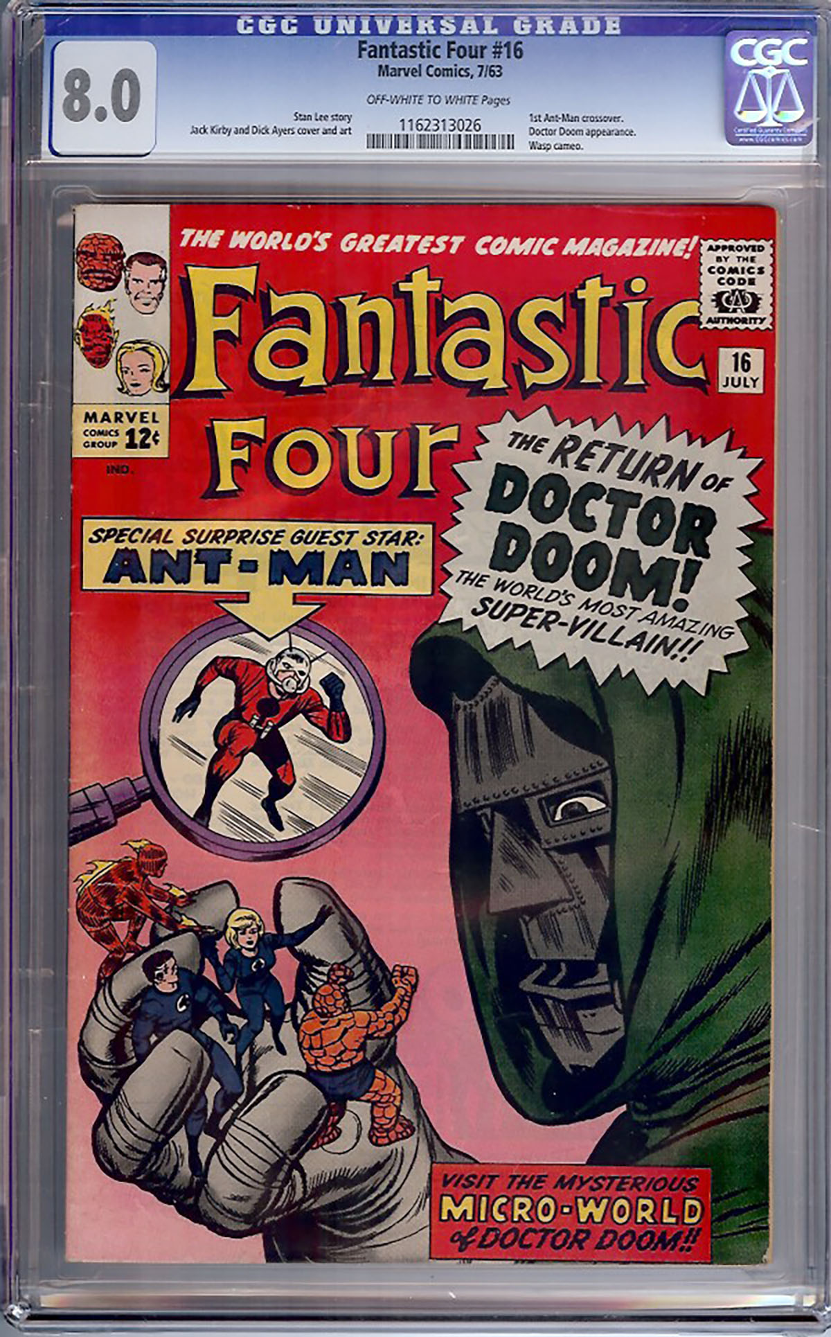 Fantastic Four #16 CGC 8.0 ow/w