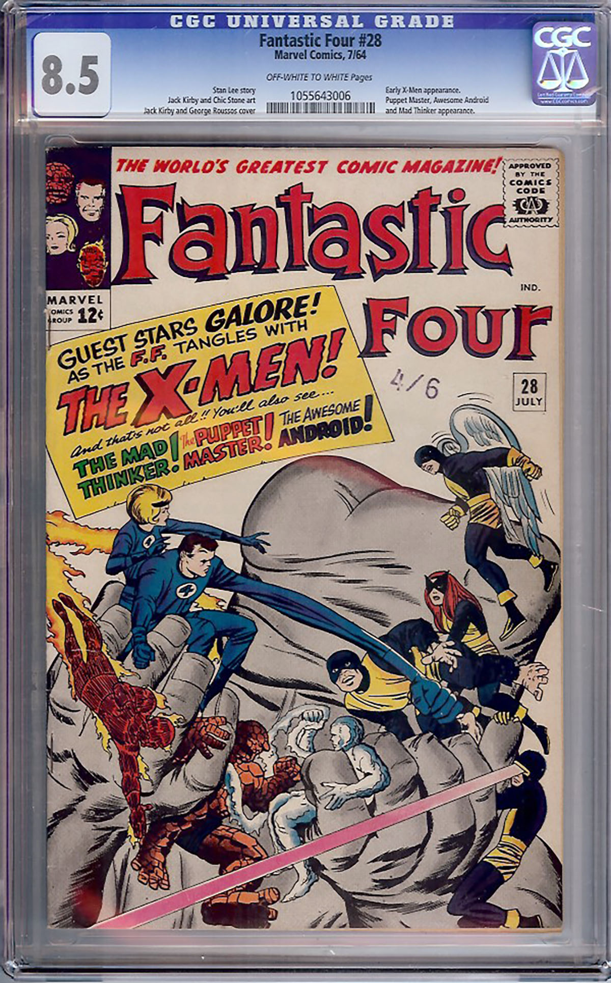 Fantastic Four #28 CGC 8.5 ow/w