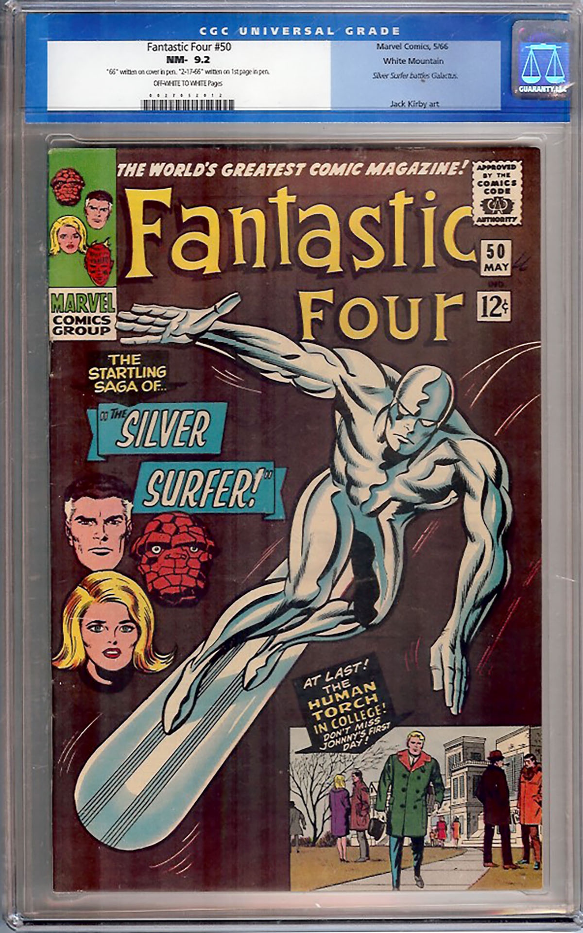 Fantastic Four #50 CGC 9.2 ow/w White Mountain