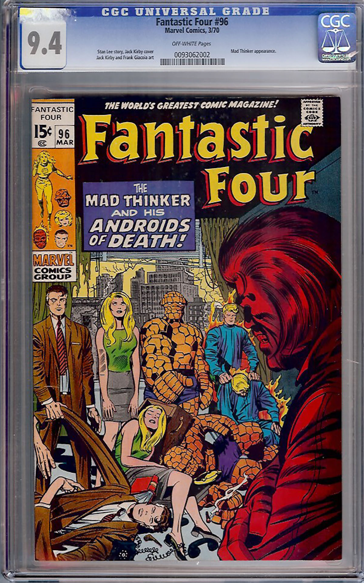 Fantastic Four #96 CGC 9.4 ow/w