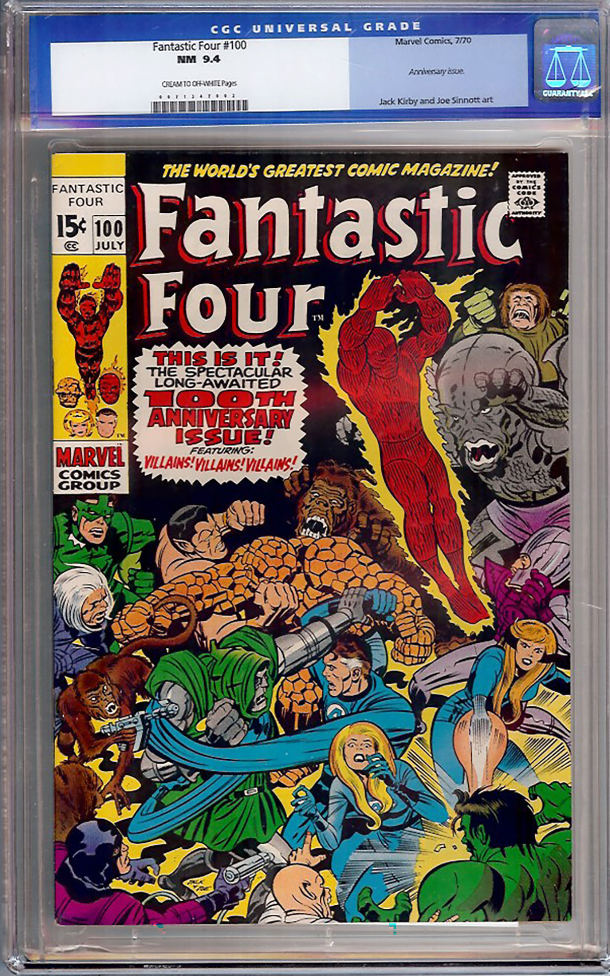 Fantastic Four #100 CGC 9.4 cr/ow