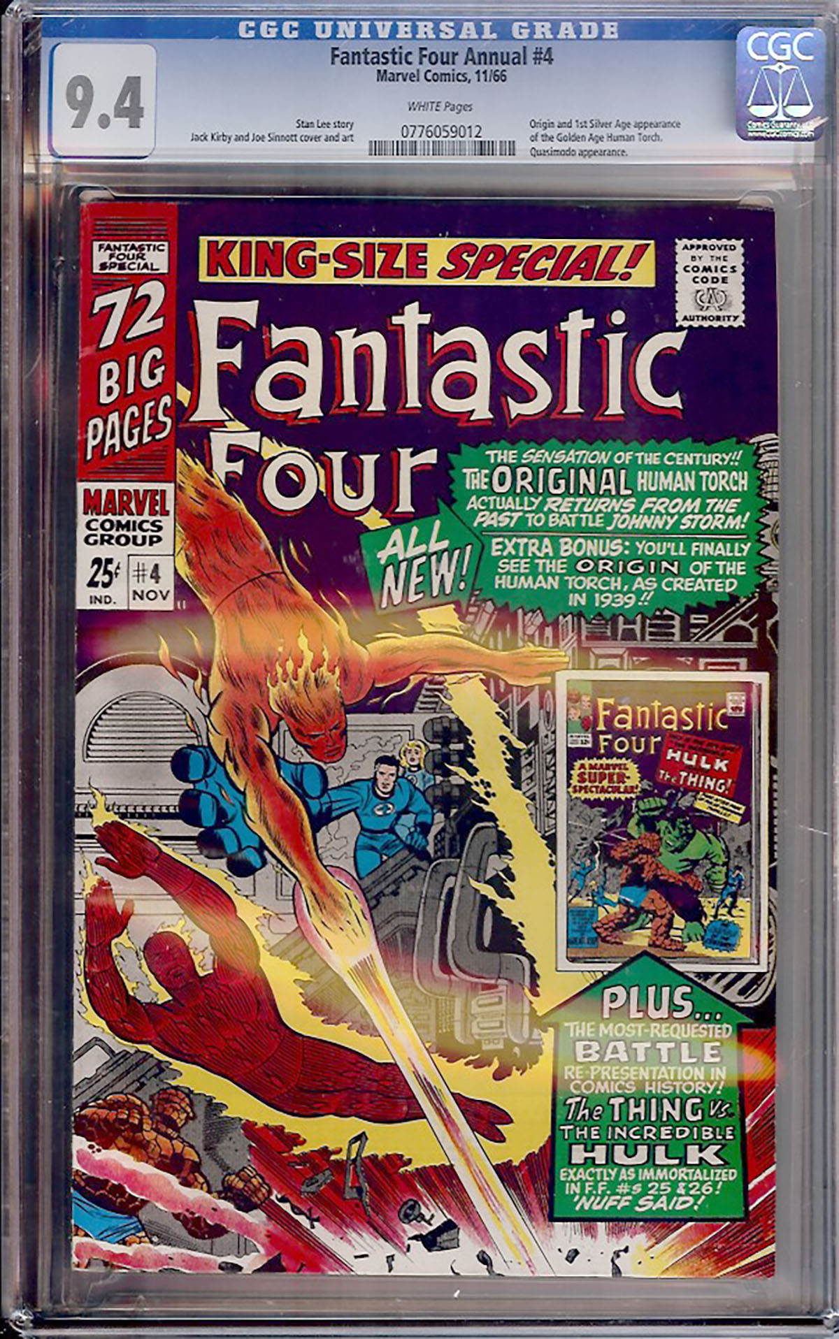 Fantastic Four Annual #4 CGC 9.4 w