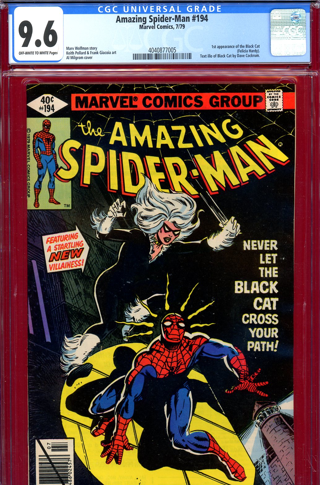 Amazing Spider-Man #194 CGC 9.6 ow/w