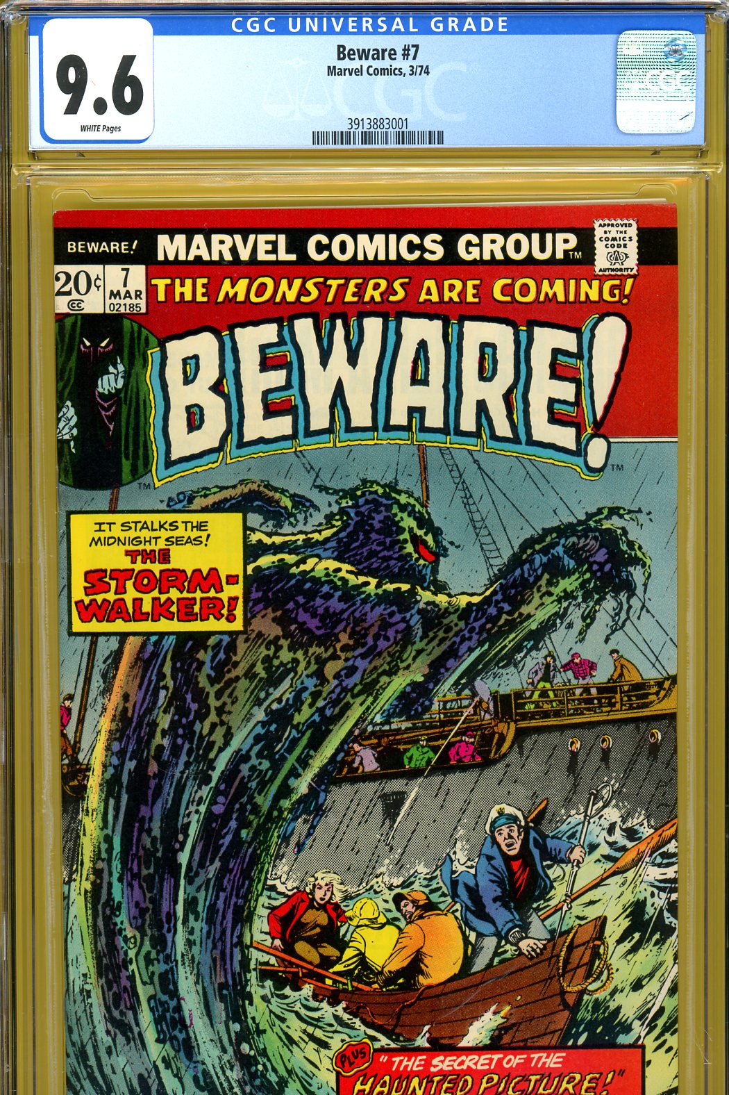 Beware #7 CGC 9.6 w