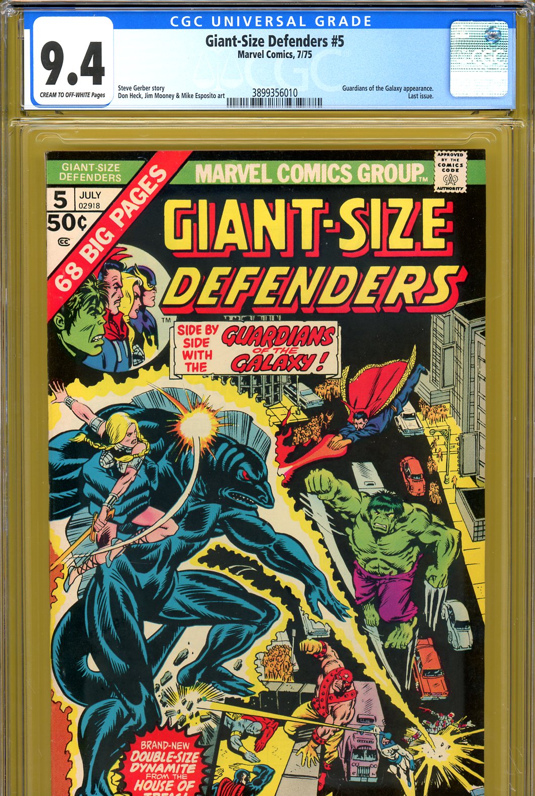 Giant-Size Defenders #5 CGC 9.4 cr/ow