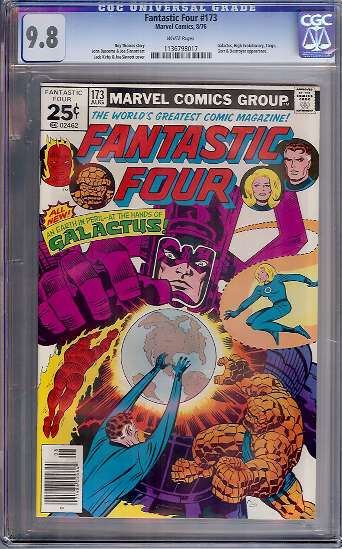 Fantastic Four #173 CGC 9.8 w