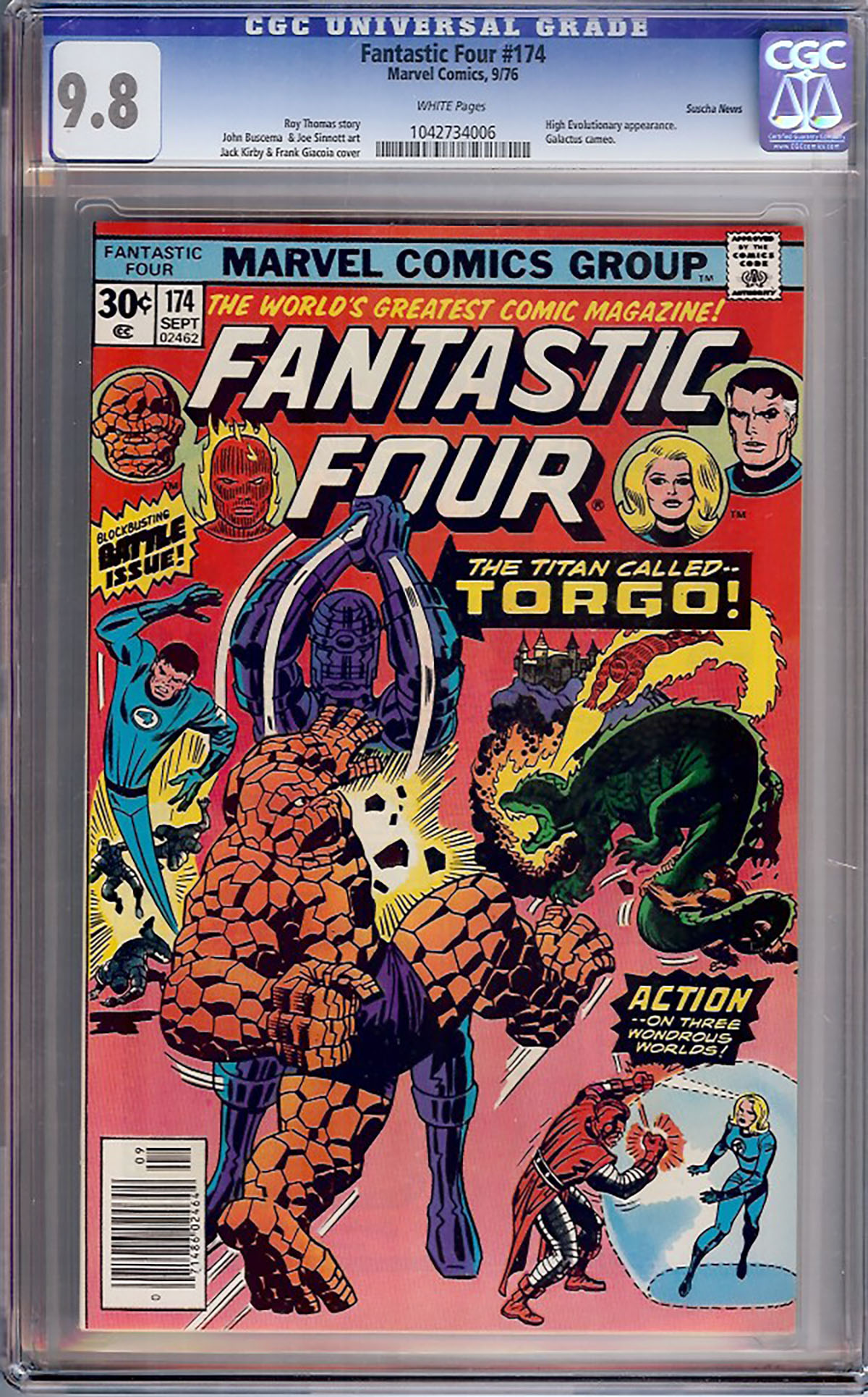 Fantastic Four #174 CGC 9.8 w Suscha News