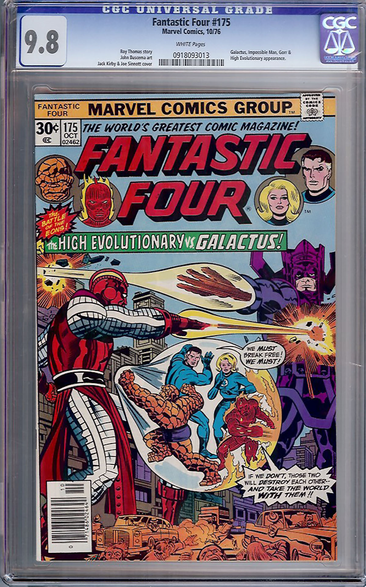 Fantastic Four #175 CGC 9.8 w