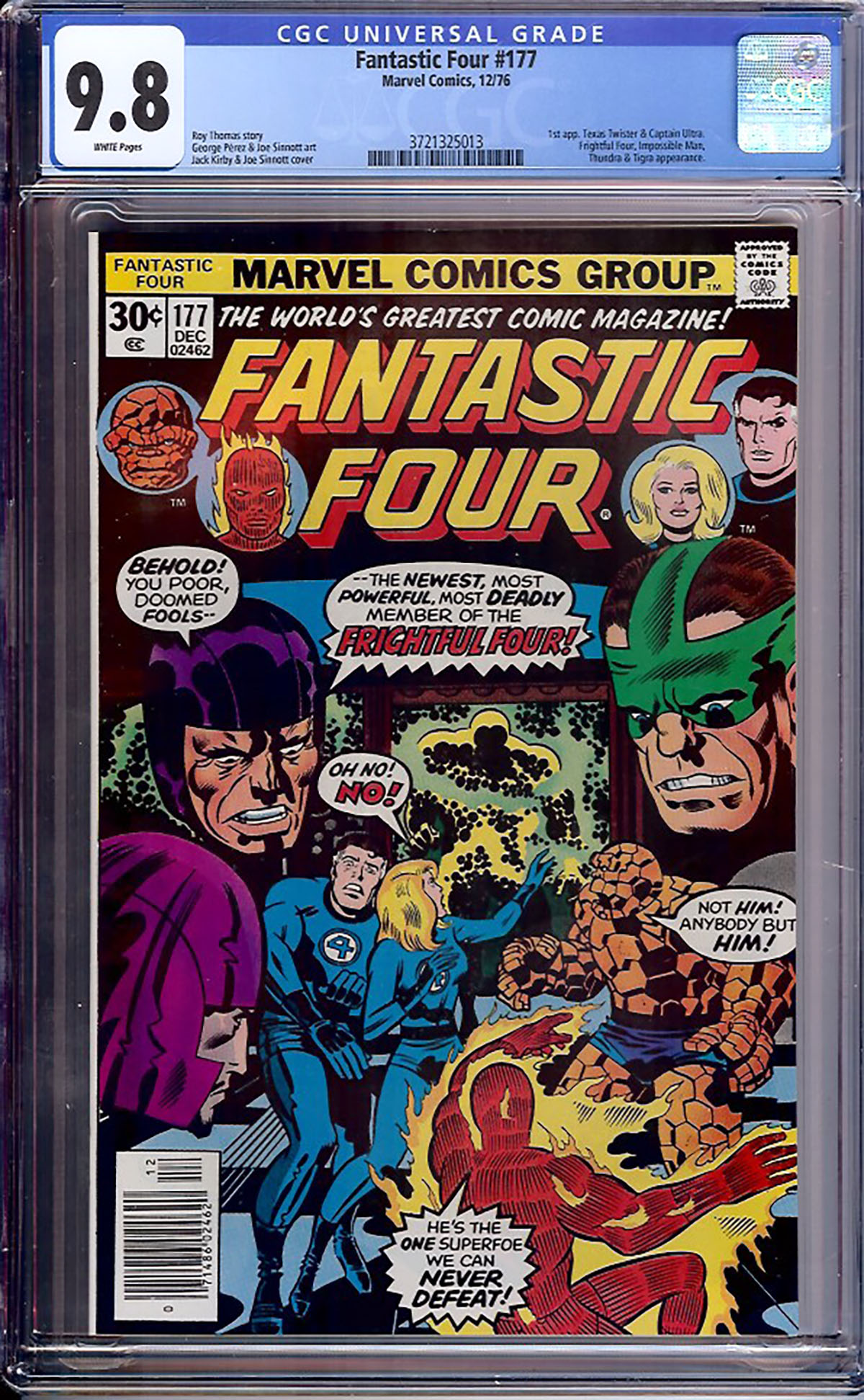 Fantastic Four #177 CGC 9.8 w
