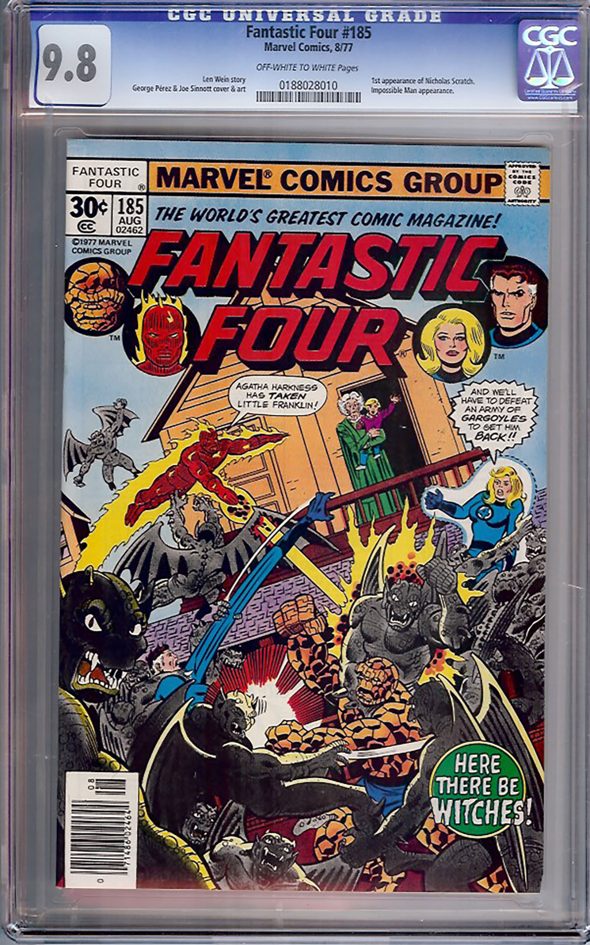 Fantastic Four #185 CGC 9.8 ow/w