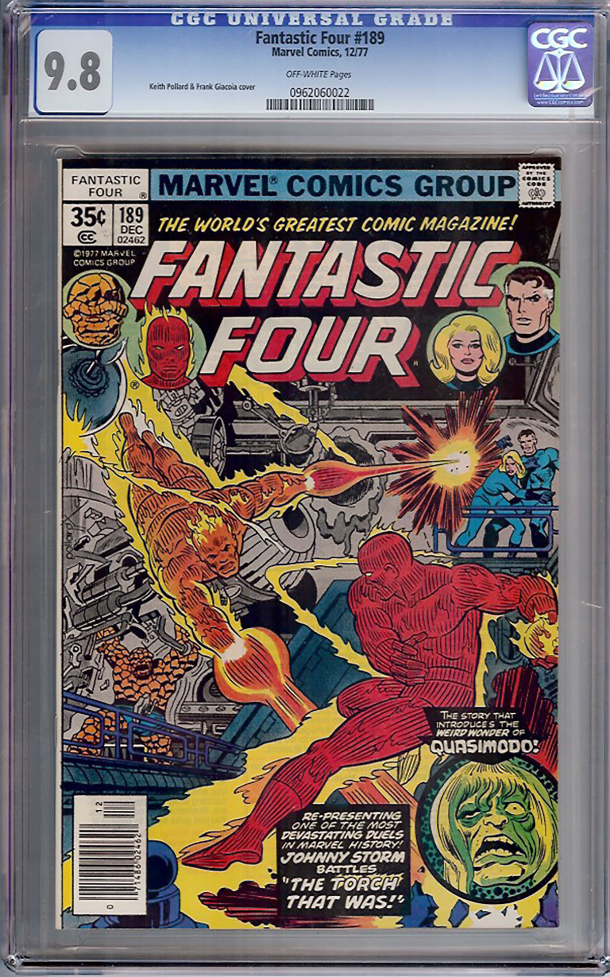Fantastic Four #189 CGC 9.8 ow