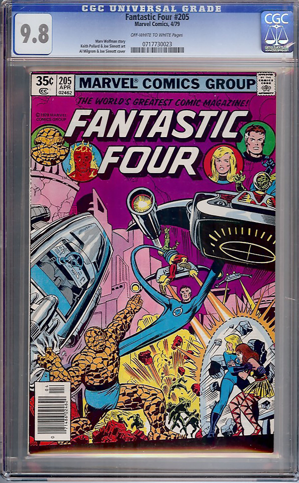 Fantastic Four #205 CGC 9.8 ow/w