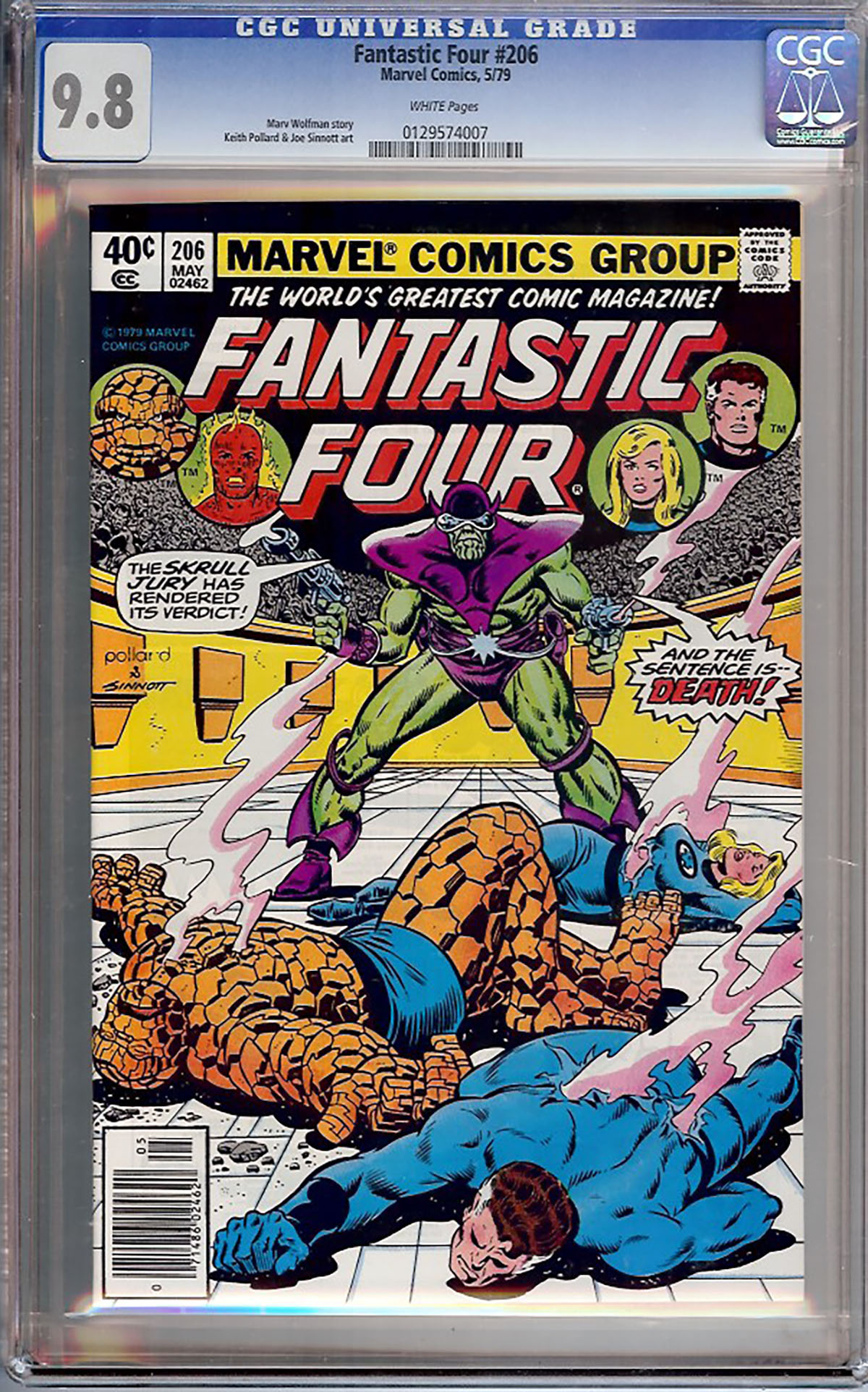 Fantastic Four #206 CGC 9.8 w