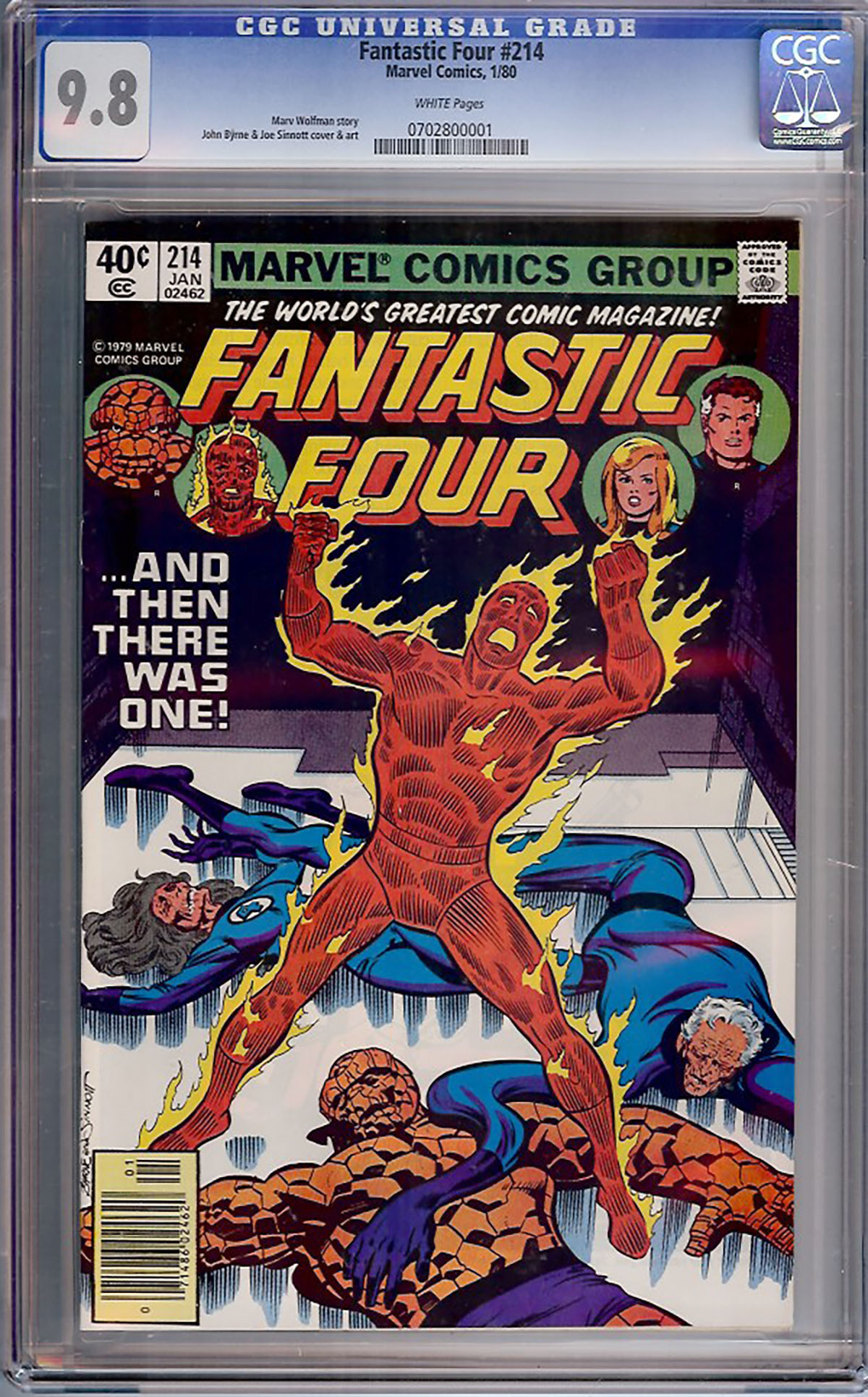 Fantastic Four #214 CGC 9.8 w