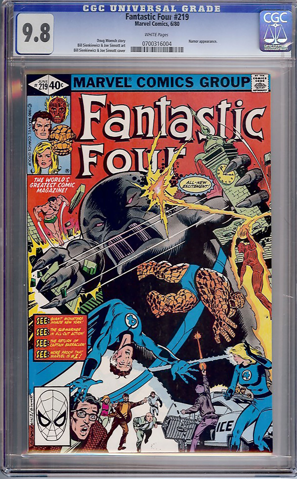 Fantastic Four #219 CGC 9.8 w