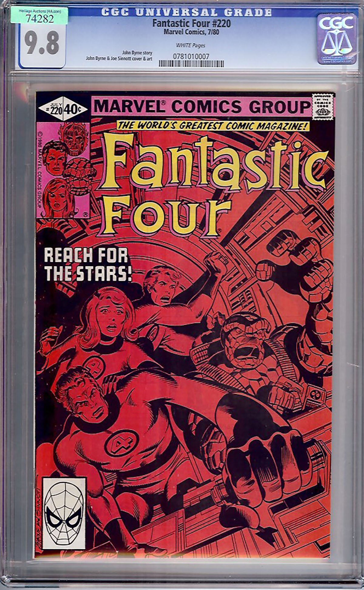 Fantastic Four #220 CGC 9.8 w
