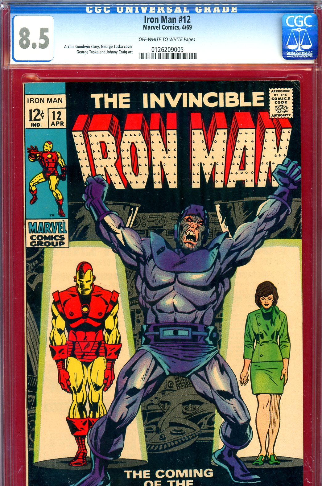 Iron Man #12 CGC 8.5 ow/w
