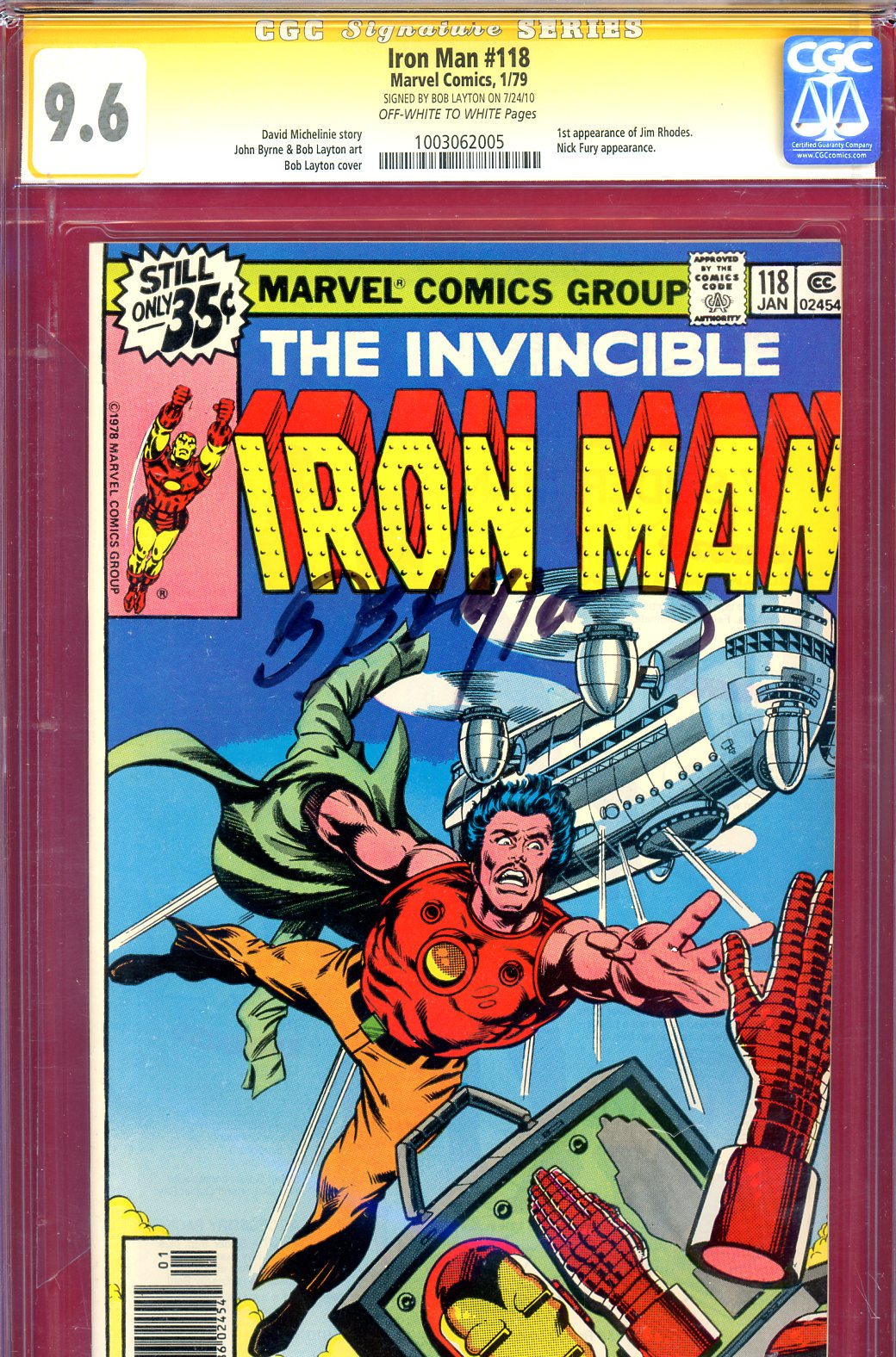 Iron Man #118 CGC 9.6 ow/w CGC Signature SERIES