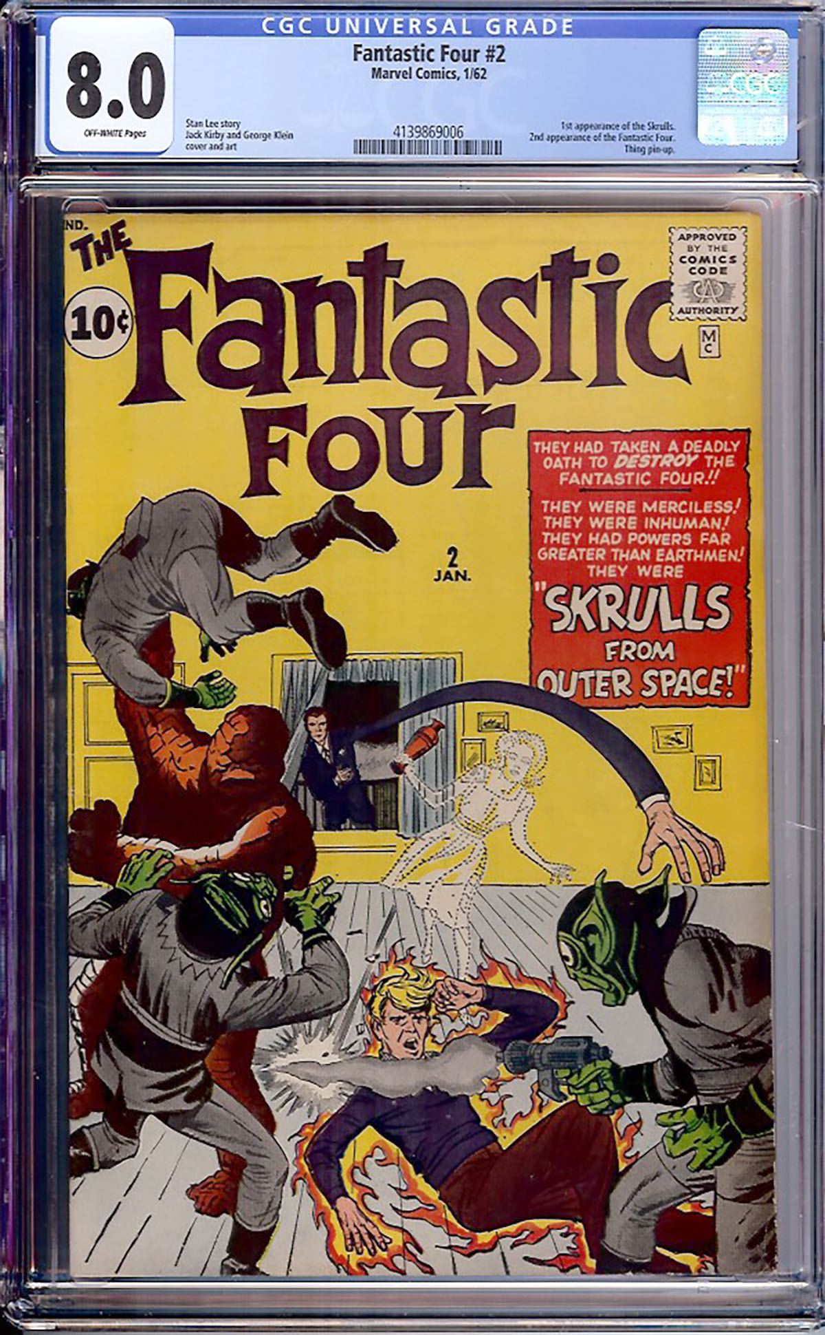 Fantastic Four #2 CGC 8.0 ow
