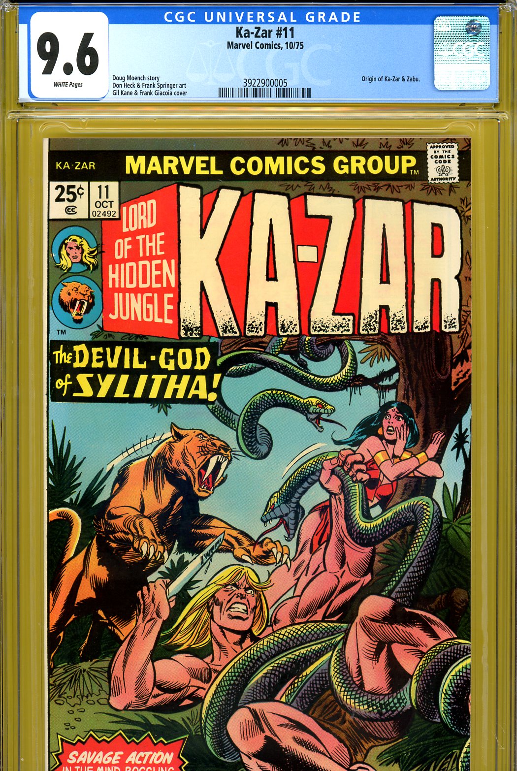 Ka-Zar #11 CGC 9.6 w