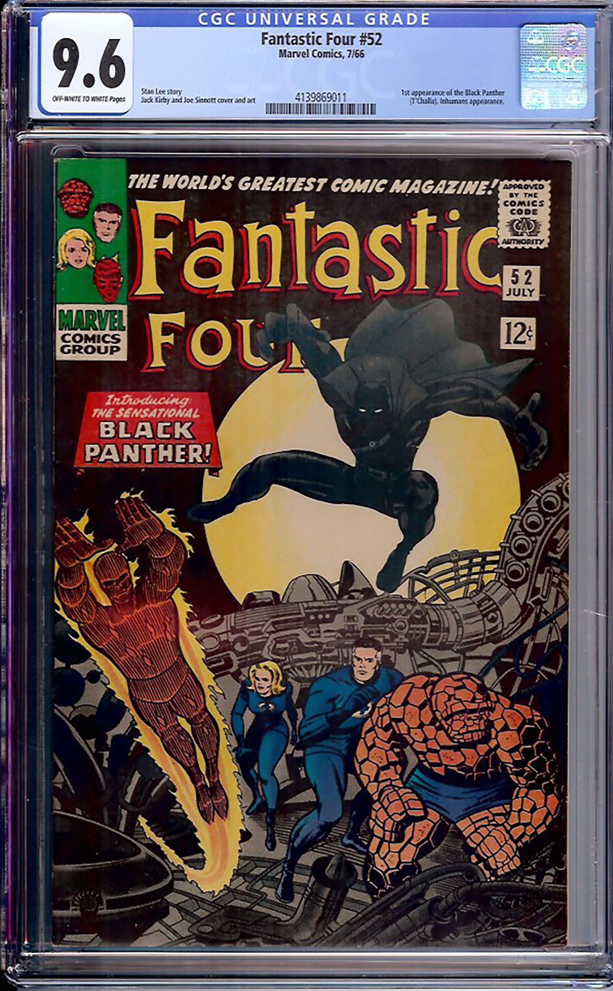 Fantastic Four #52 CGC 9.6 ow/w