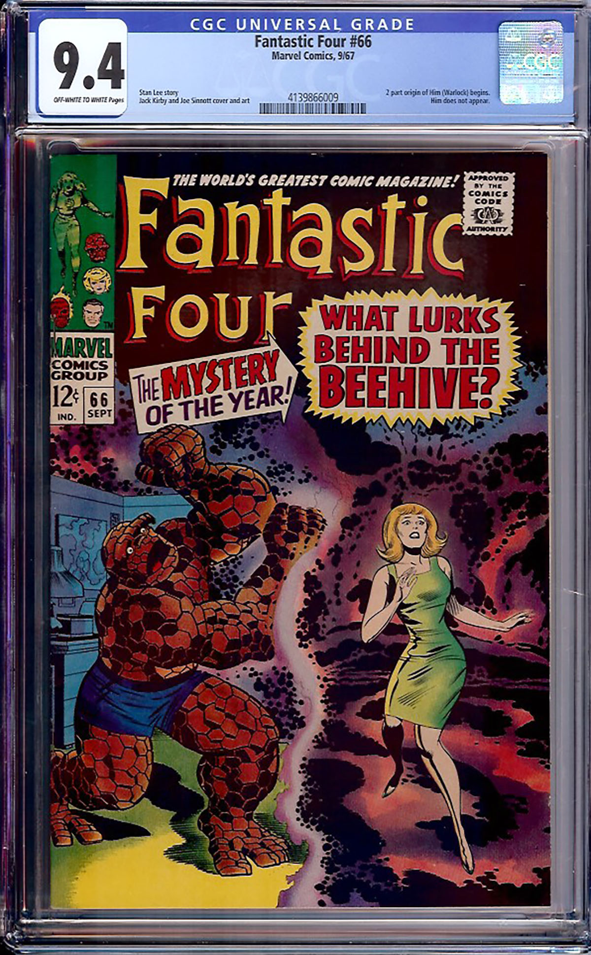 Fantastic Four #66 CGC 9.4 ow/w