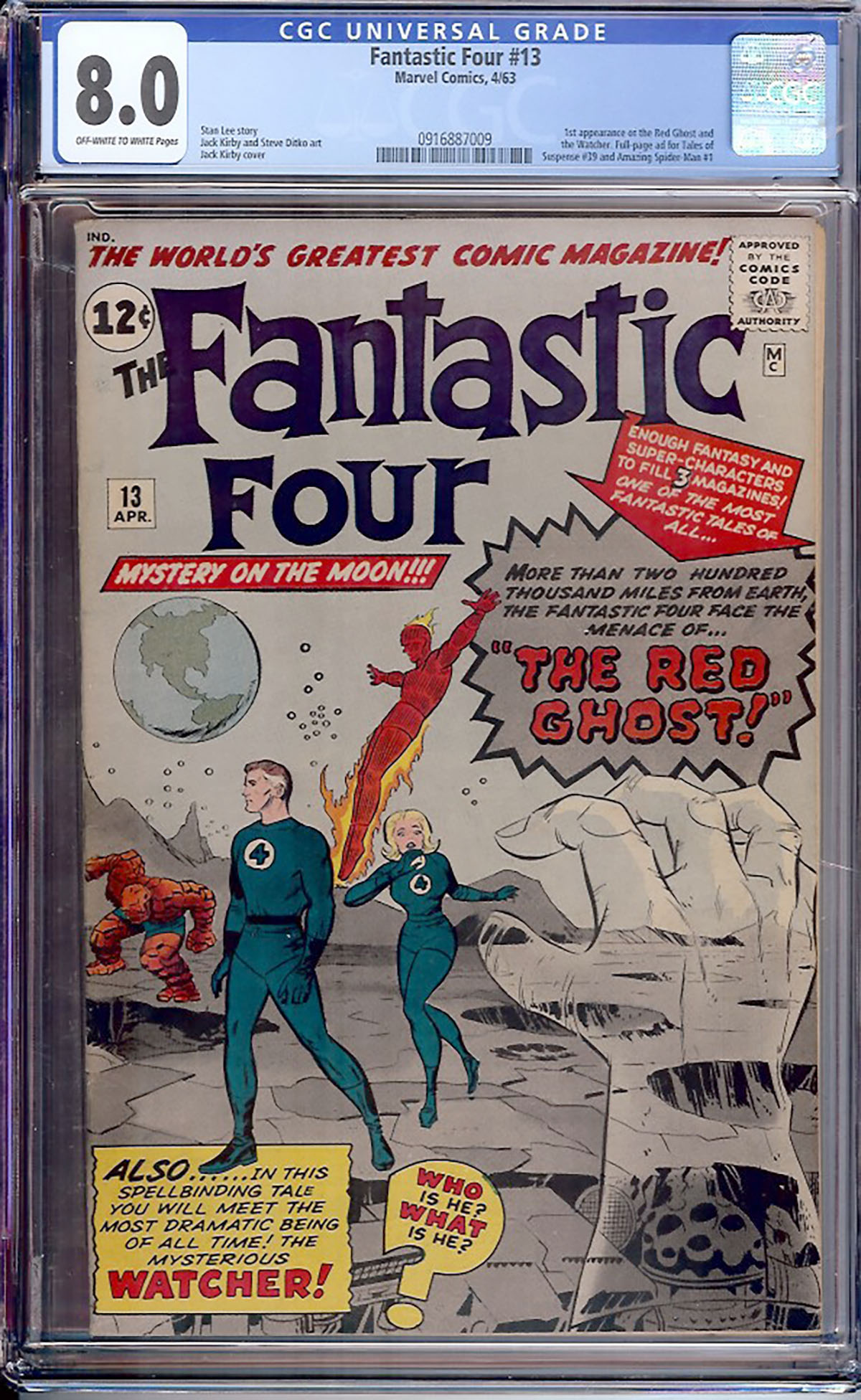 Fantastic Four #13 CGC 8.0 ow/w