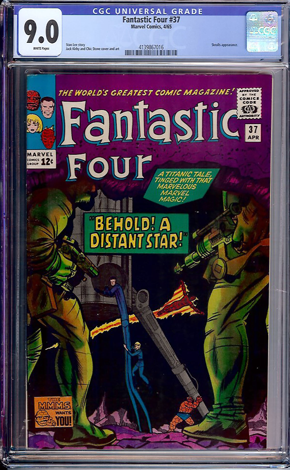Fantastic Four #37 CGC 9.0 w