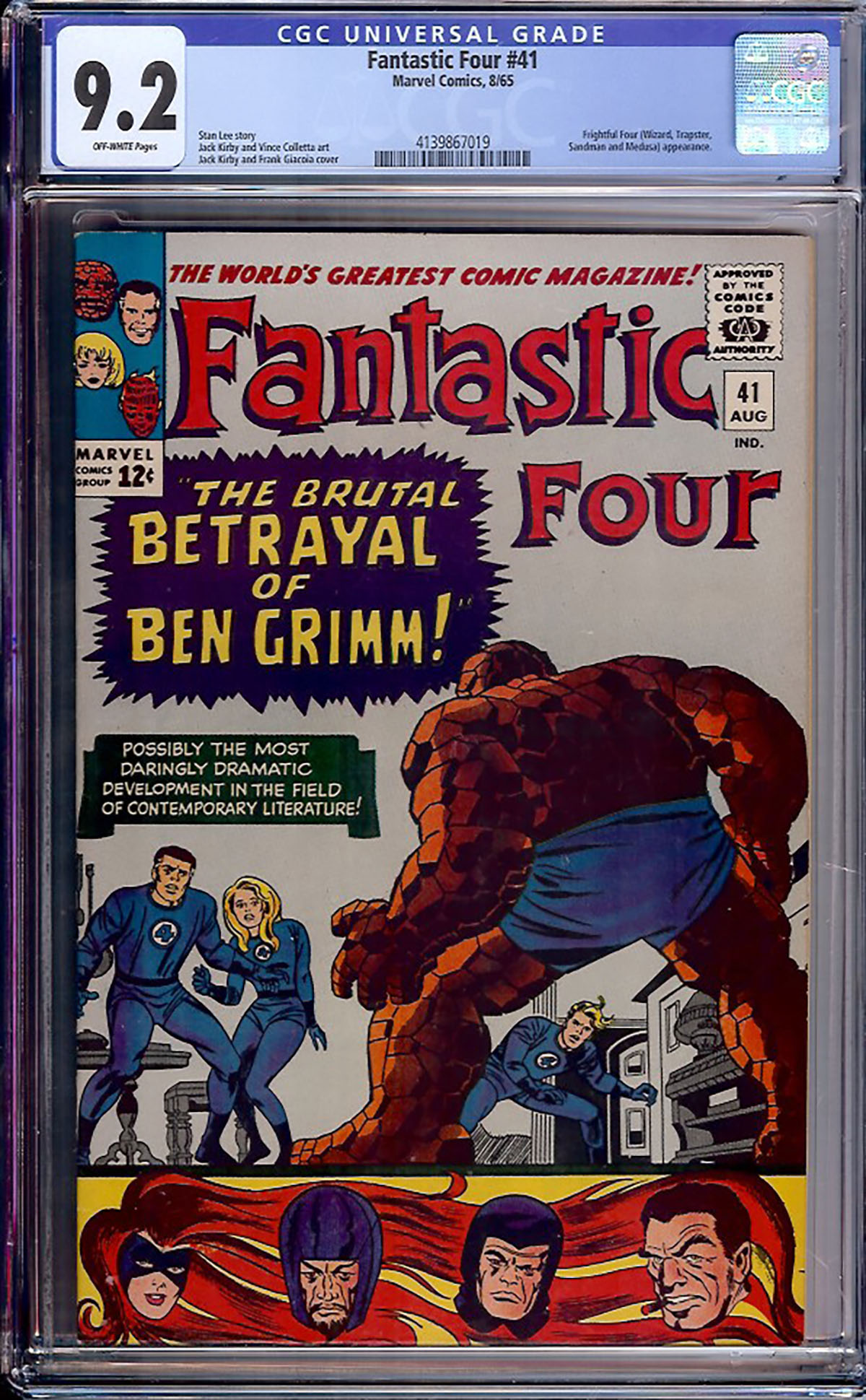 Fantastic Four #41 CGC 9.2 ow