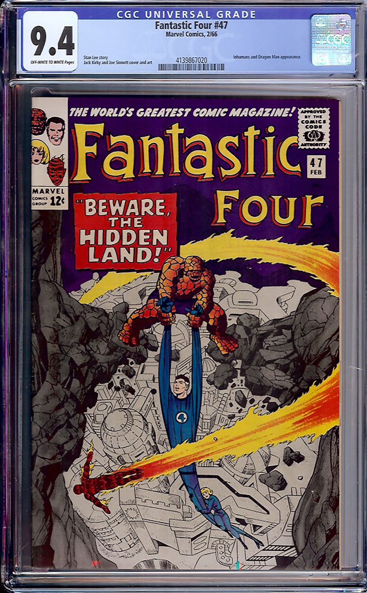Fantastic Four #47 CGC 9.4 ow/w